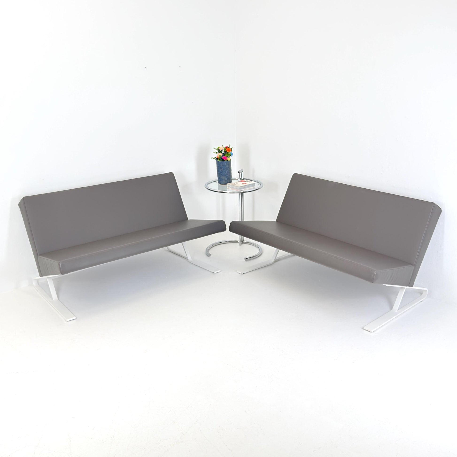 1 of 2 Mid Century Satyr Compact Leather Sofa by Design For Use for ClassiCon, Germany 2000s