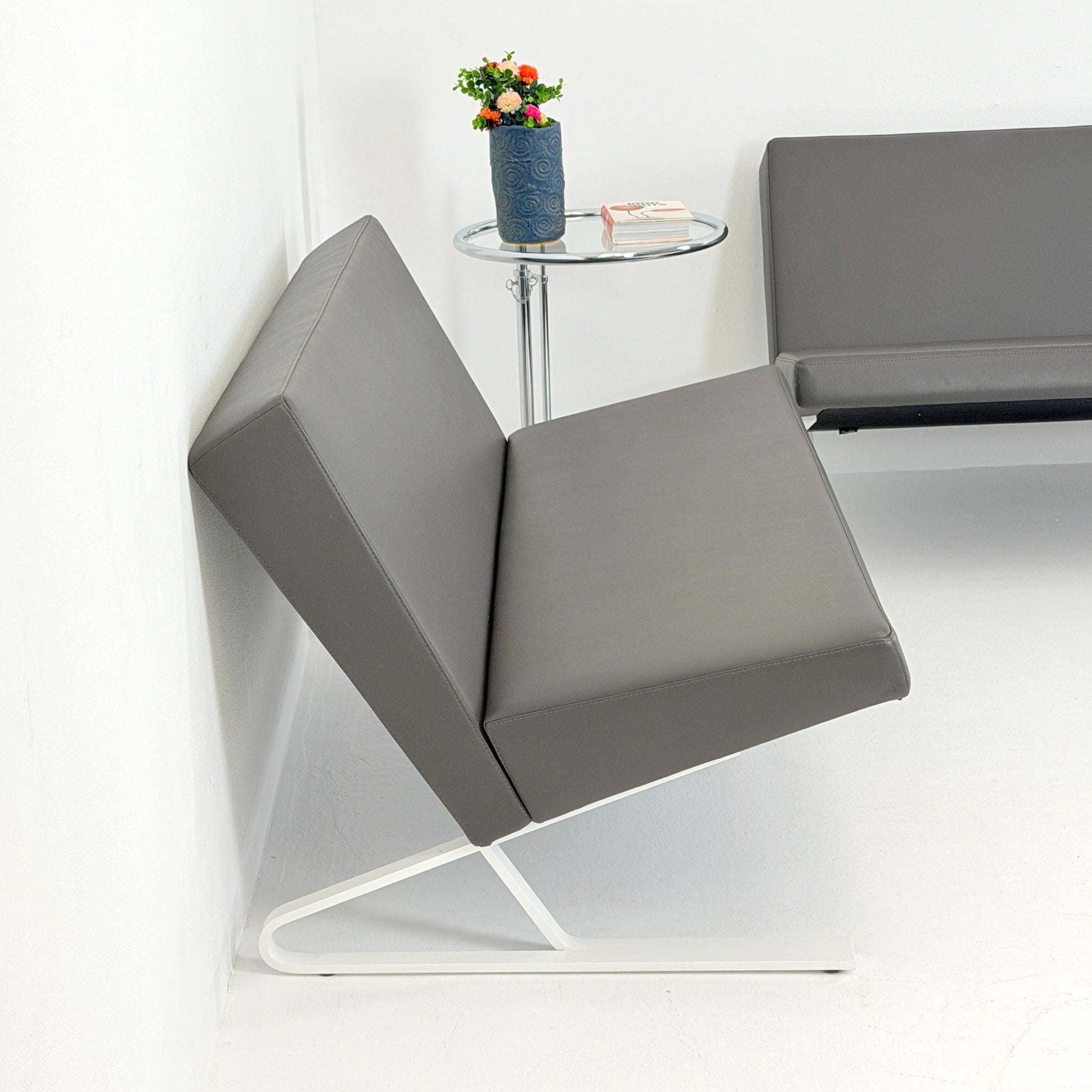 1 of 2 Mid Century Satyr Compact Leather Sofa by Design For Use for ClassiCon, Germany 2000s