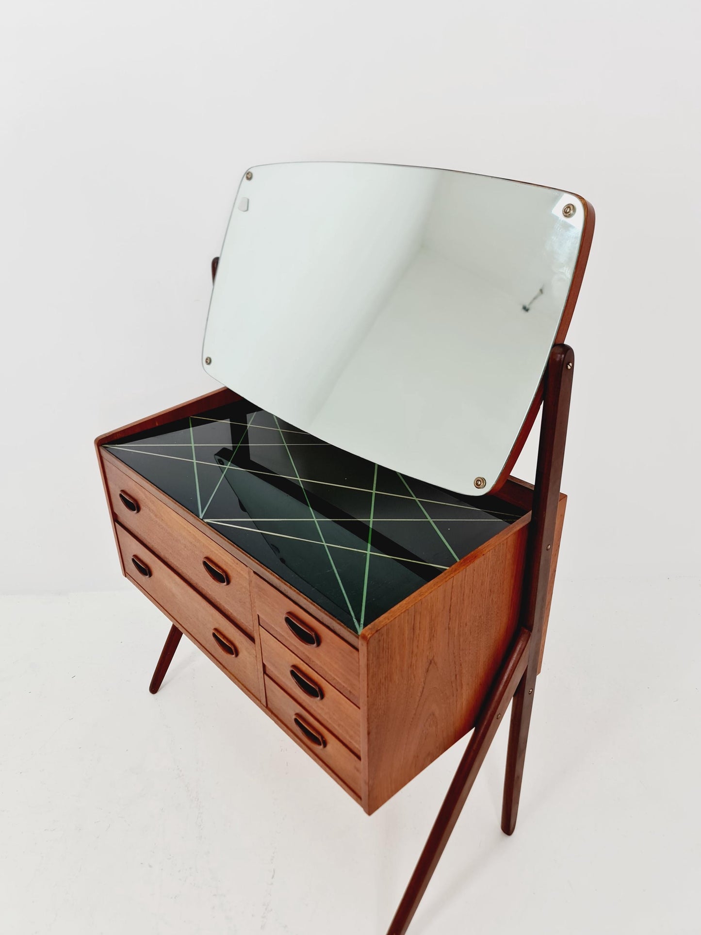 Rare Mid Century Modern Danish Teak vanity table/ make up table by G&T, 1960