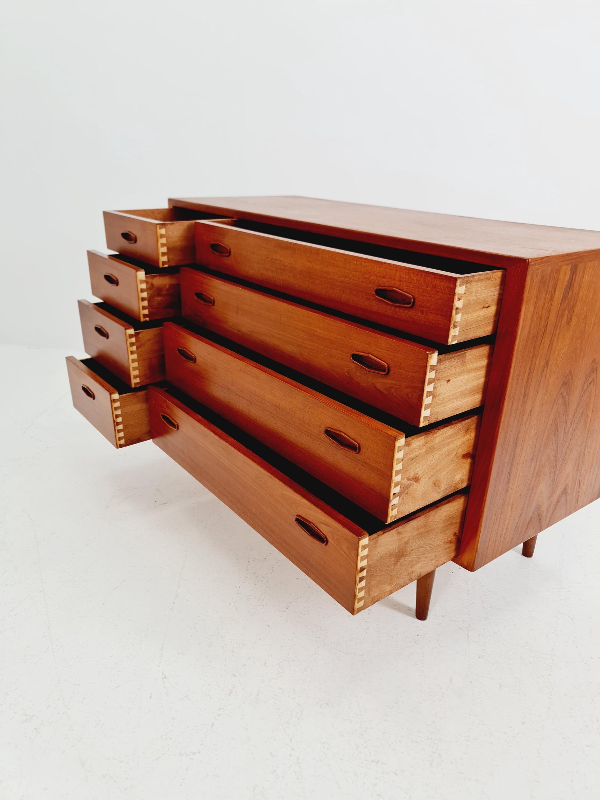 Rare Midcentury danish design chest of drawers By Novarad Jensen odense Denmark 1960s