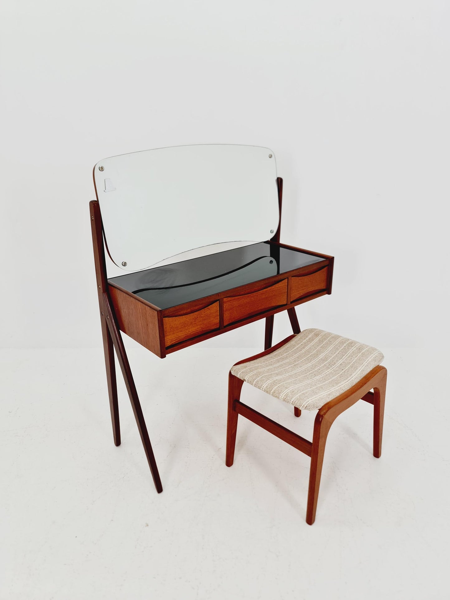 Rare Mid Century Modern Danish Teak vanity table/ make up table by Arne Vodder for Olholm , 1960