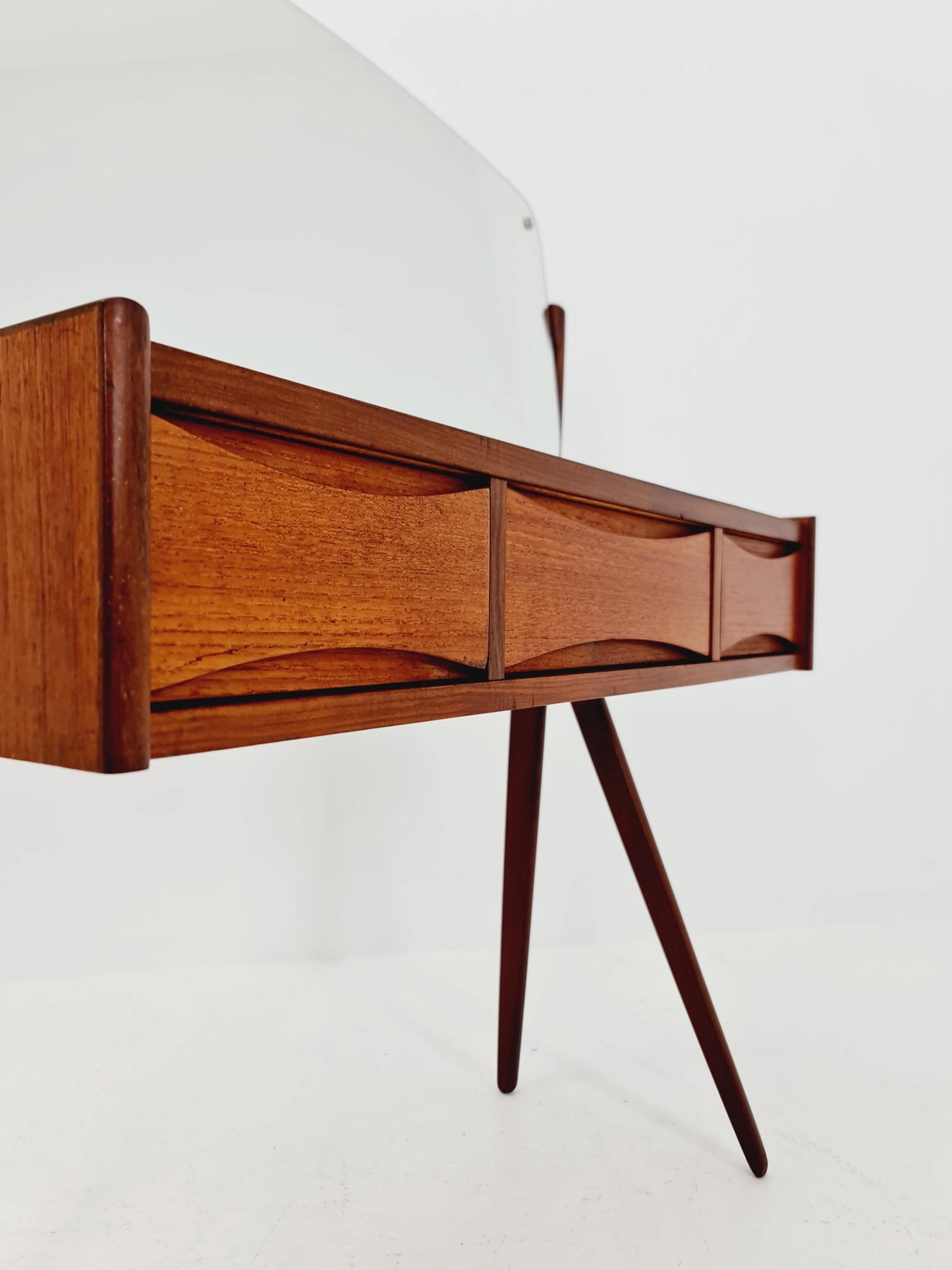 Rare Mid Century Modern Danish Teak vanity table/ make up table by Arne Vodder for Olholm , 1960