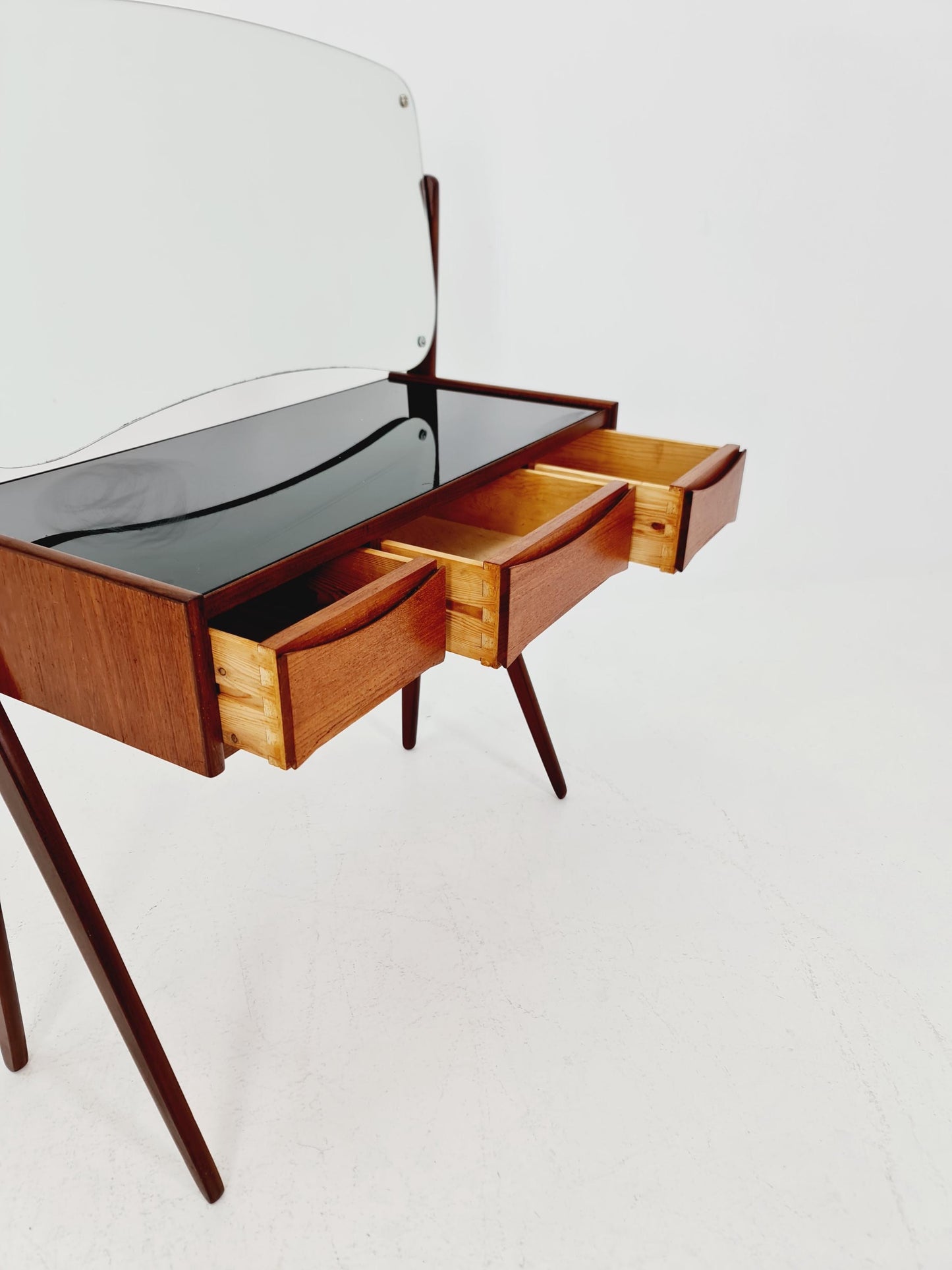 Rare Mid Century Modern Danish Teak vanity table/ make up table by Arne Vodder for Olholm , 1960