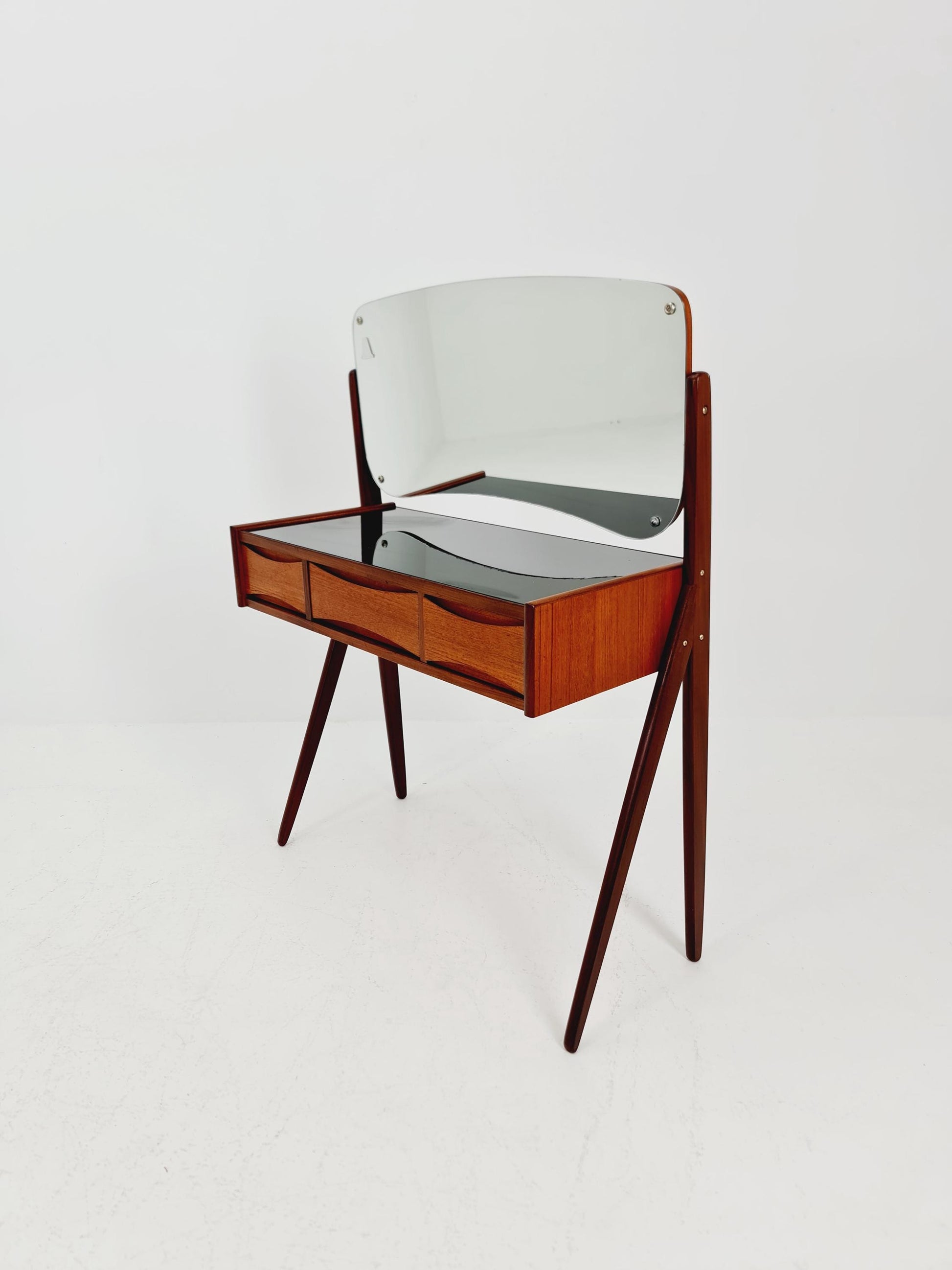 Rare Mid Century Modern Danish Teak vanity table/ make up table by Arne Vodder for Olholm , 1960