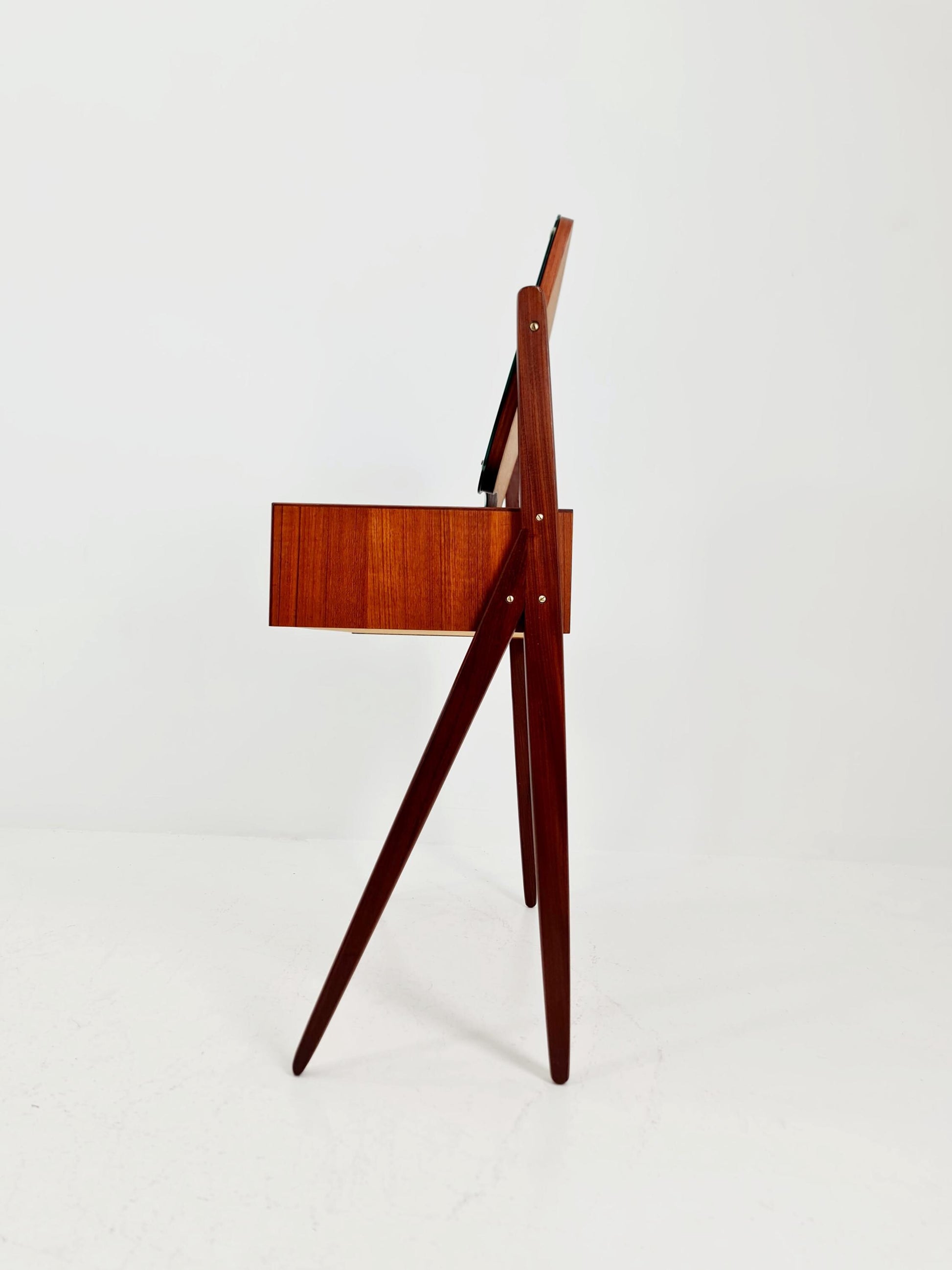 Rare Mid Century Modern Danish Teak vanity table/ make up table by Arne Vodder for Olholm , 1960