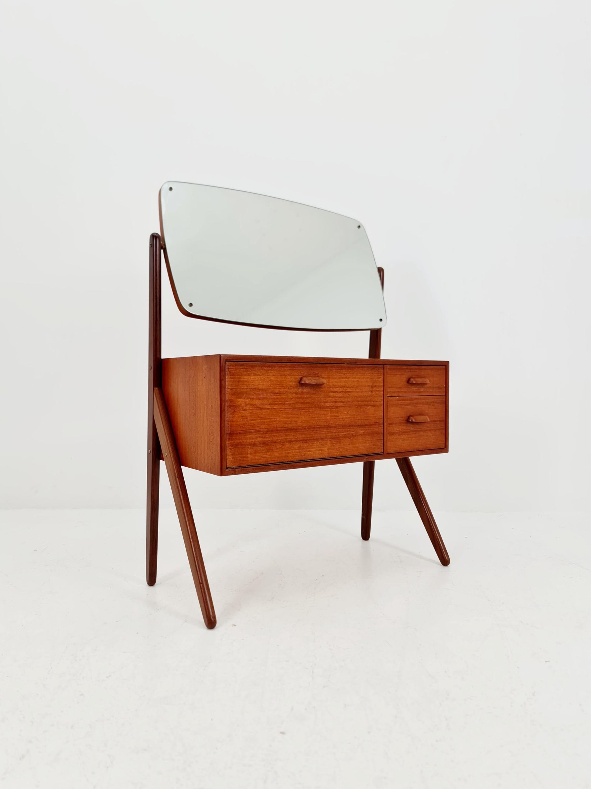 Rare Mid Century Modern Danish Teak vanity table/ make up table by Olhom Möbelfabrik , 1960