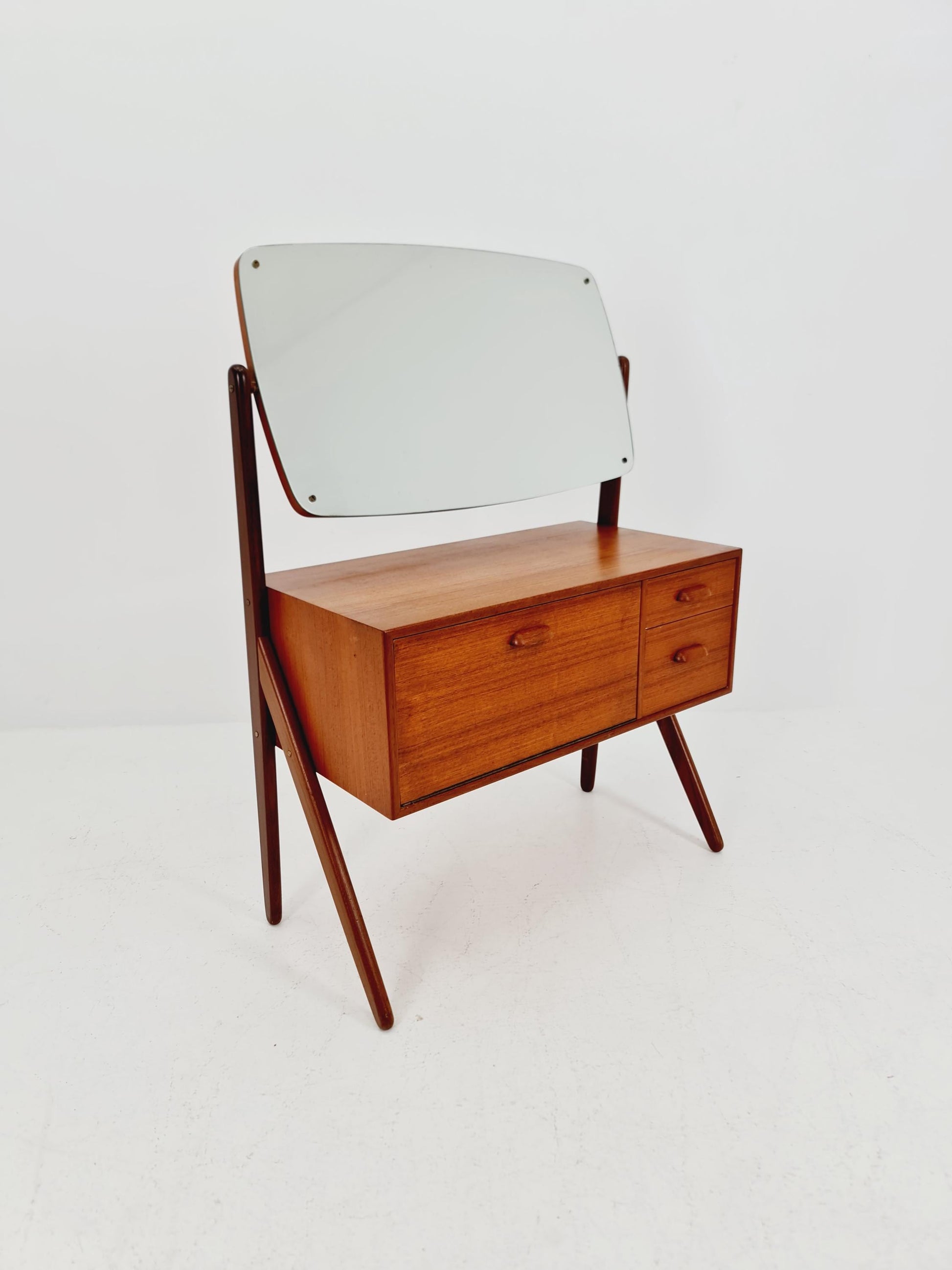 Rare Mid Century Modern Danish Teak vanity table/ make up table by Olhom Möbelfabrik , 1960