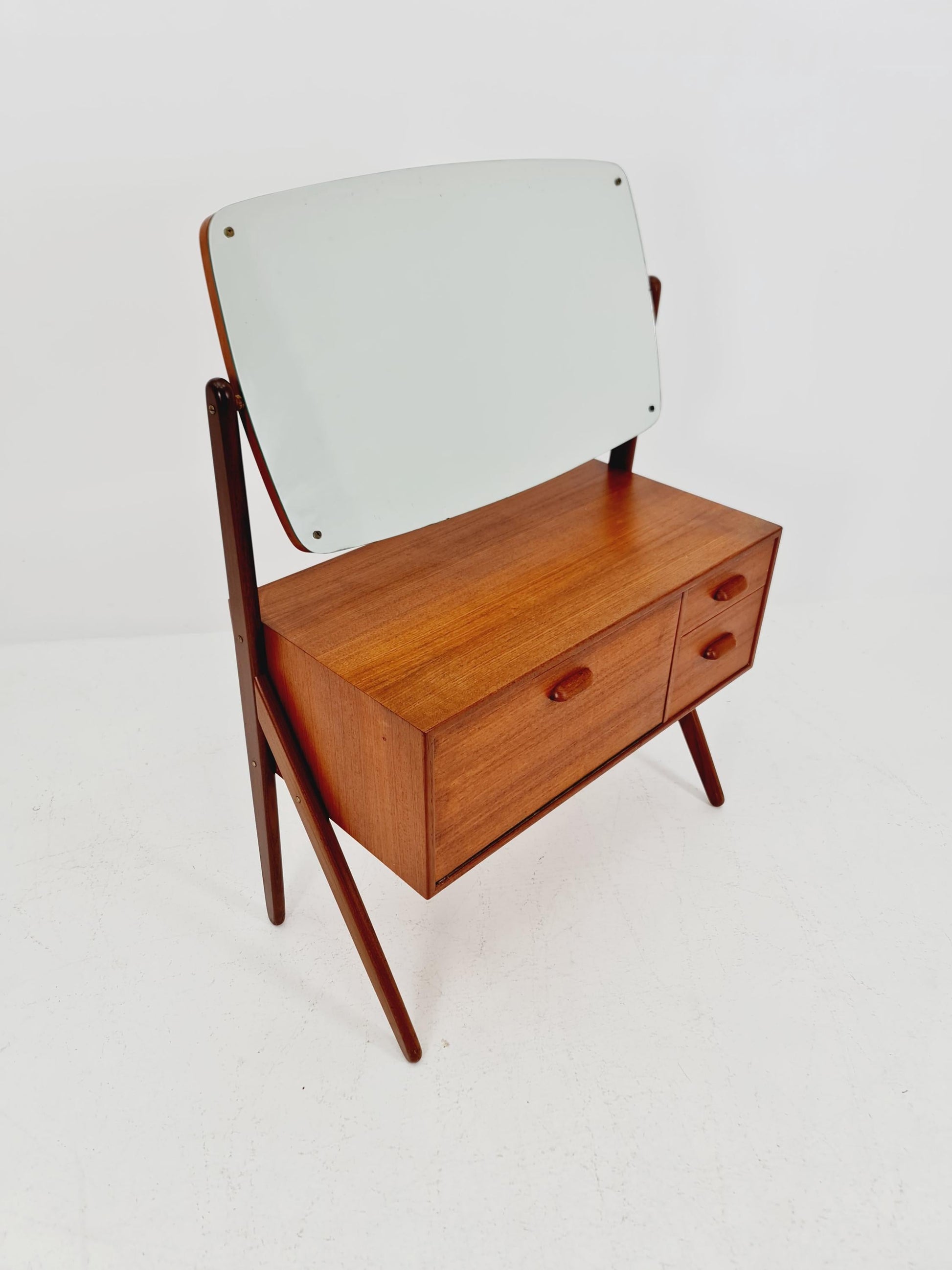 Rare Mid Century Modern Danish Teak vanity table/ make up table by Olhom Möbelfabrik , 1960