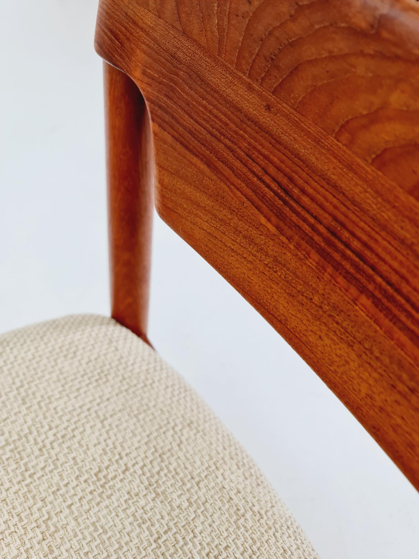 Mid Century Dansih Teak and Leather chair by Grete jalk for Glostrup , 1960s Set of 4