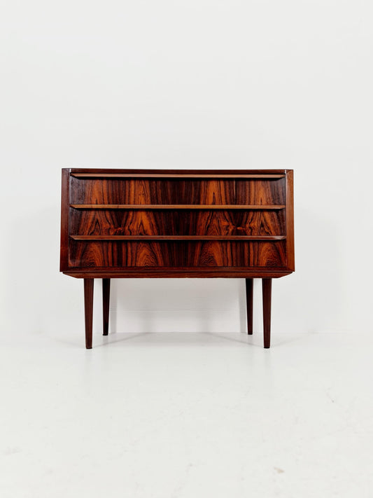 Midcentury danish drawer dresser /3 drawers by EDV. Valentinsen Möbelfabrik 1960s