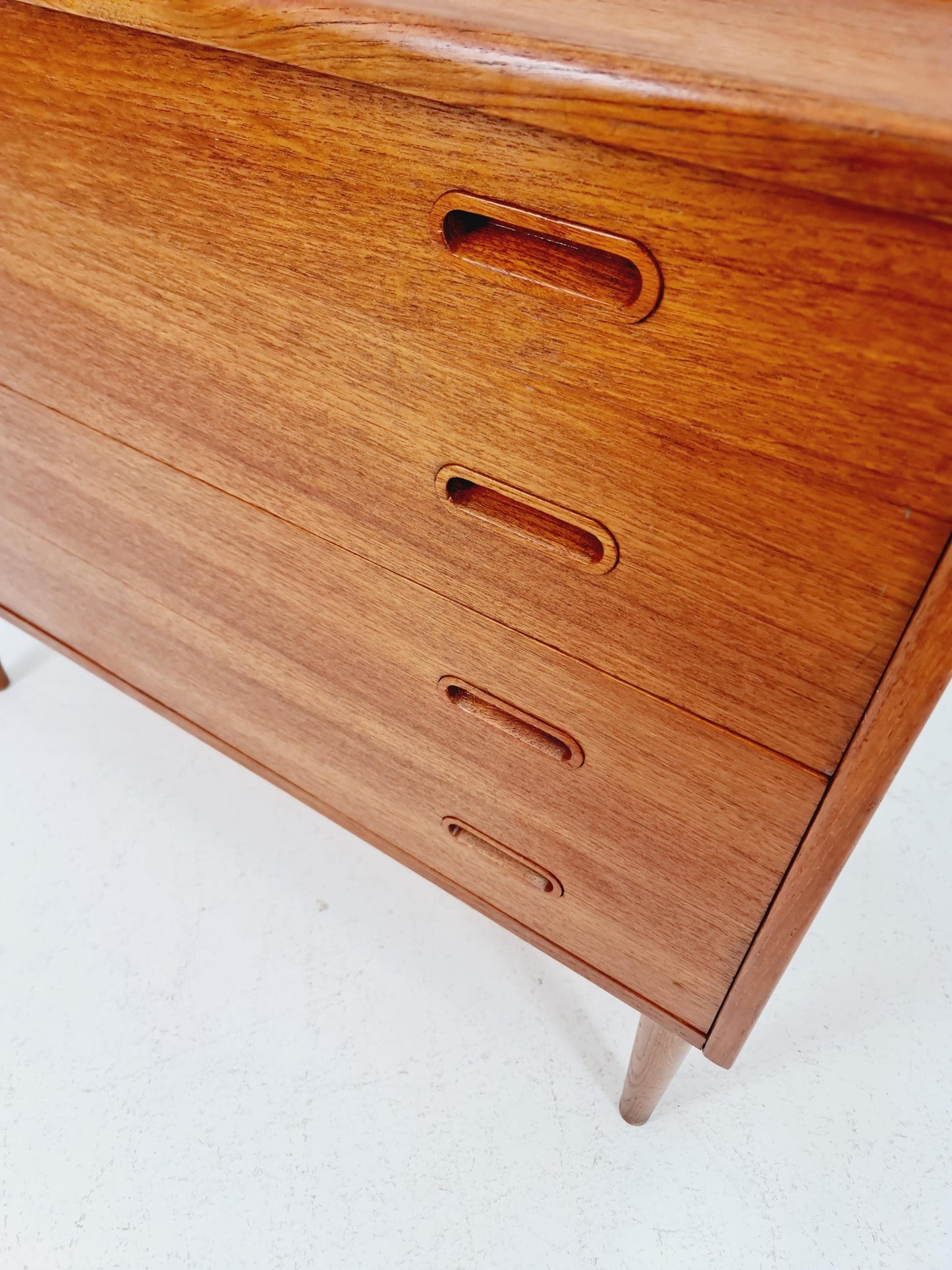 Midcentury Danish vintage teak secretary, vanity /Make up table for Olholm Möbelfabrik , 1960s