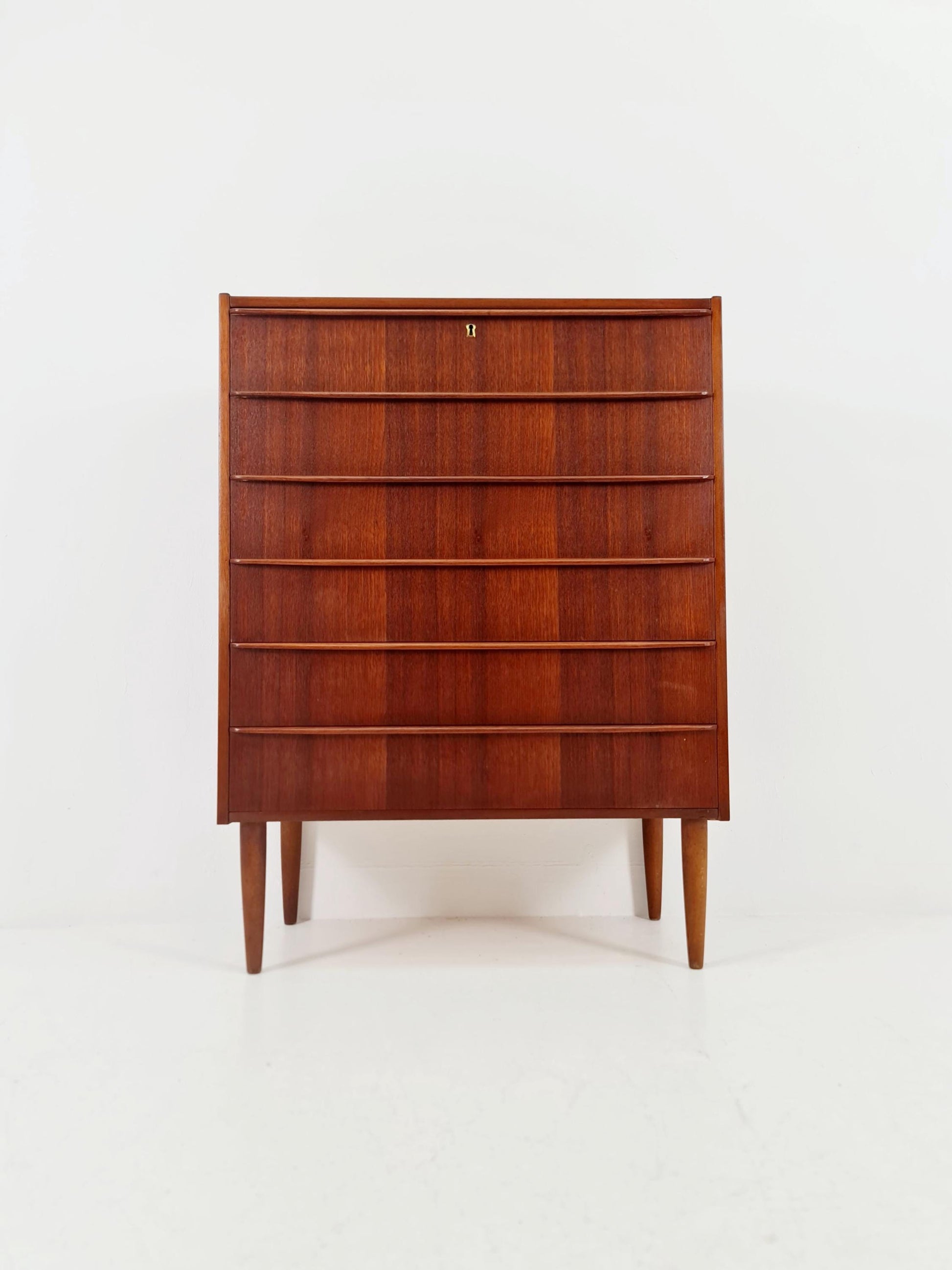 Midcentury danish design chest of drawers / drawer dresser /6 drawers cabinet By Ejsing Möbelfabrik 1960s