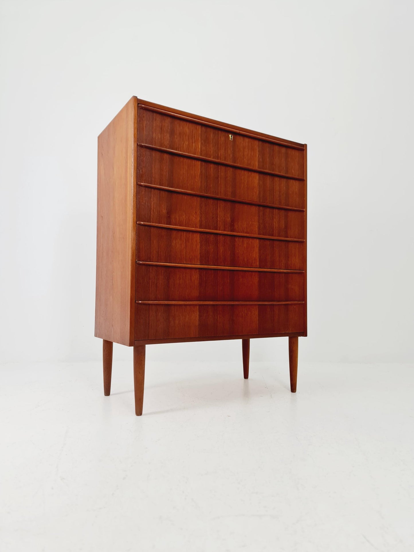Midcentury danish design chest of drawers / drawer dresser /6 drawers cabinet By Ejsing Möbelfabrik 1960s