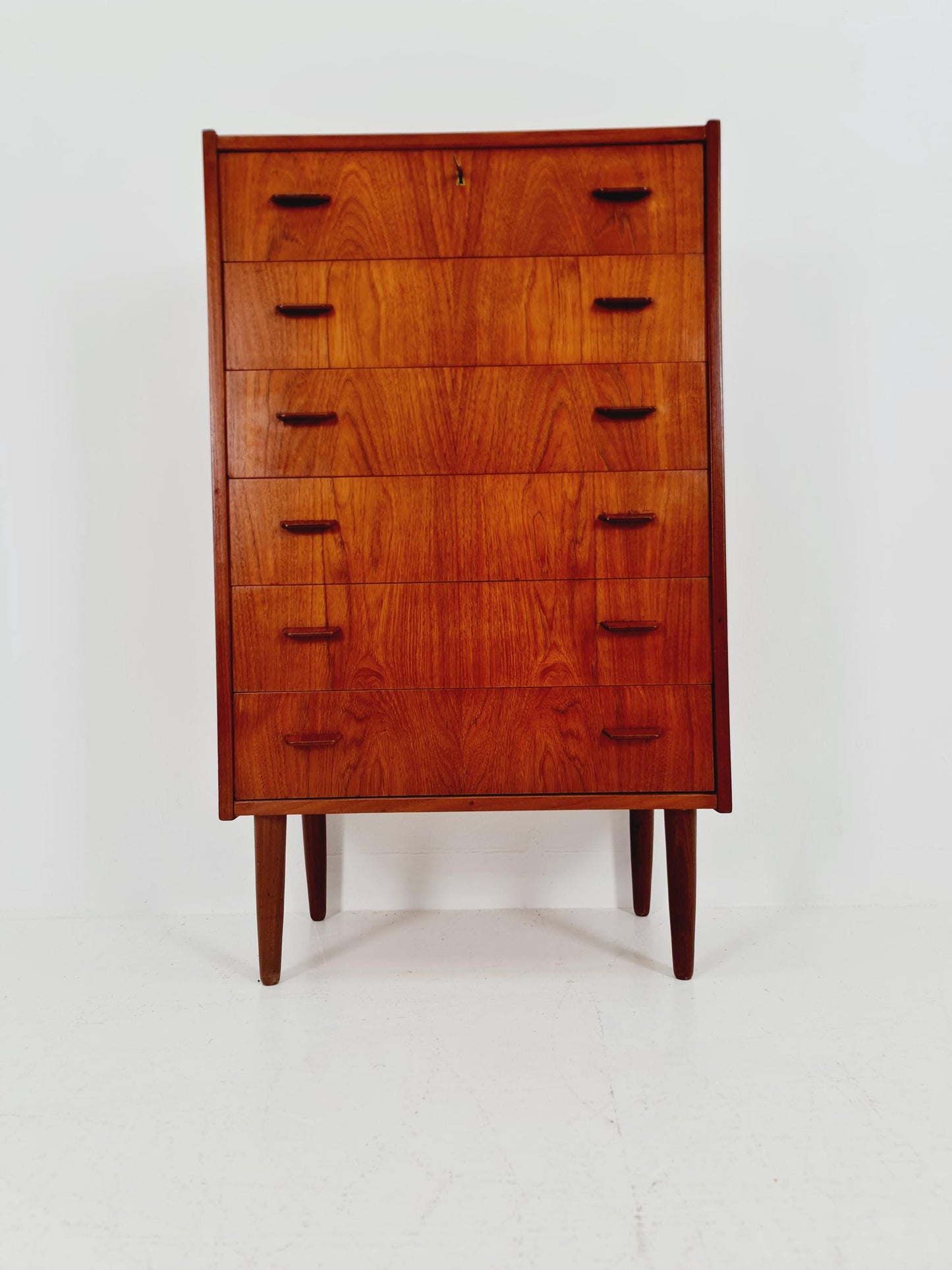 Midcentury danish design chest of drawers / drawer dresser /6 drawers cabinet By Ejsing Möbelfabrik 1960s