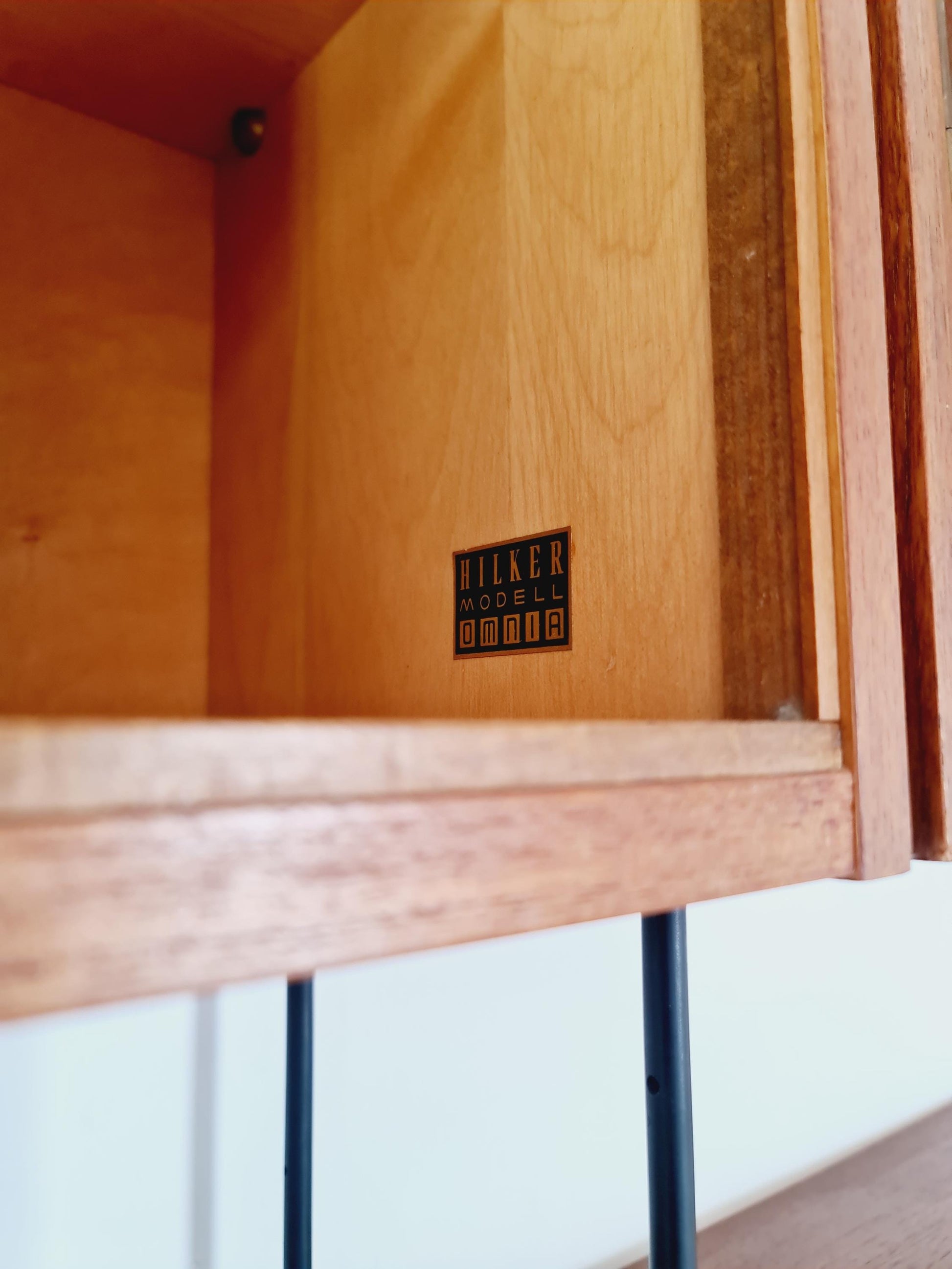 Mid century teak wall shelving unit by Hilker for Omnia, Germany, 1960s