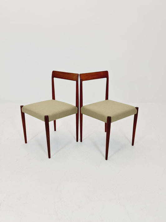 Mid century German Teak Dining Chair by Lübke, 1960s, set of 2