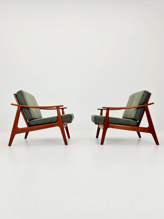 Mid century easy lounge chairs Denmark 1960s, Set of 2