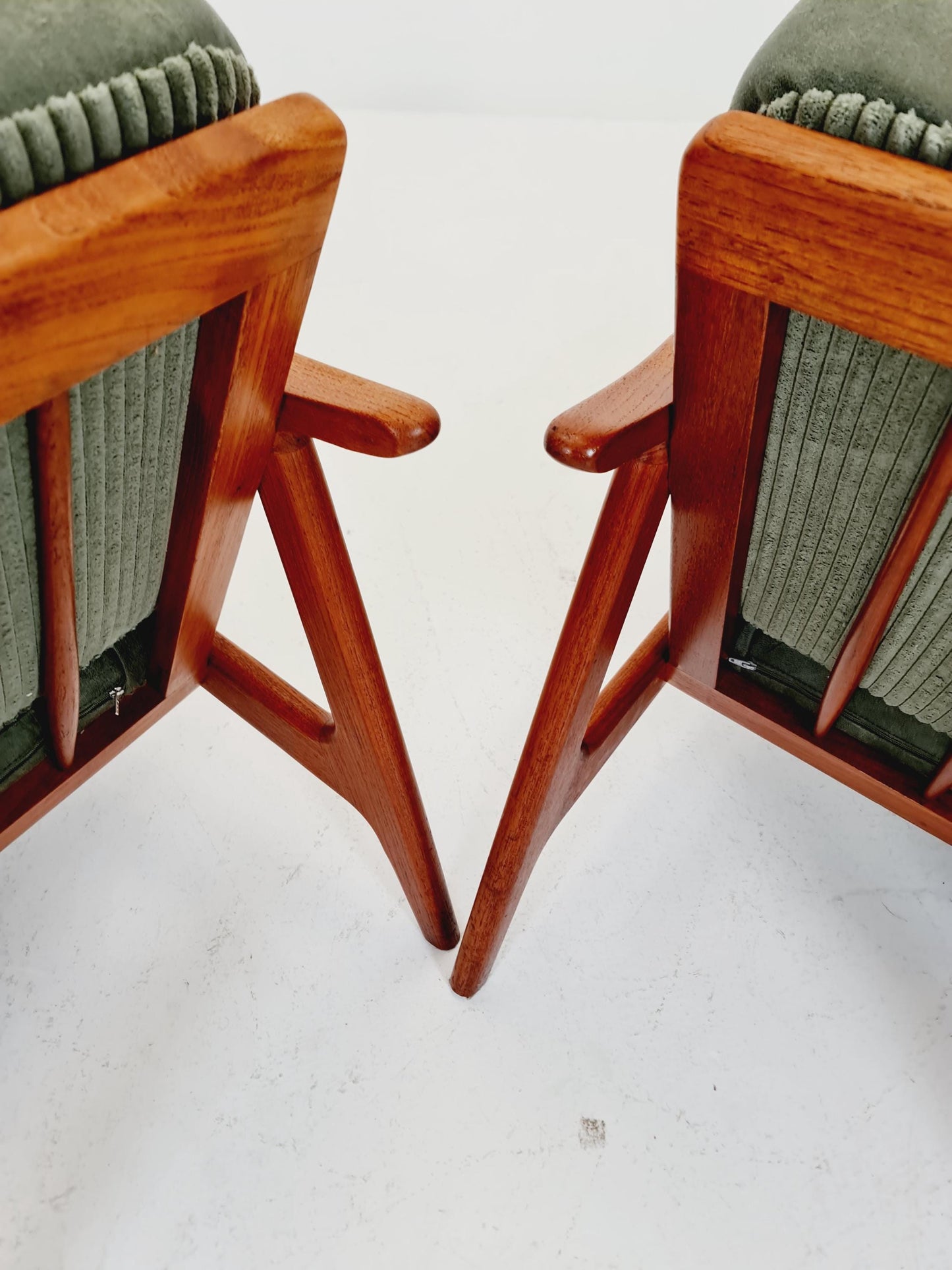 Mid century easy lounge chairs Denmark 1960s, Set of 2
