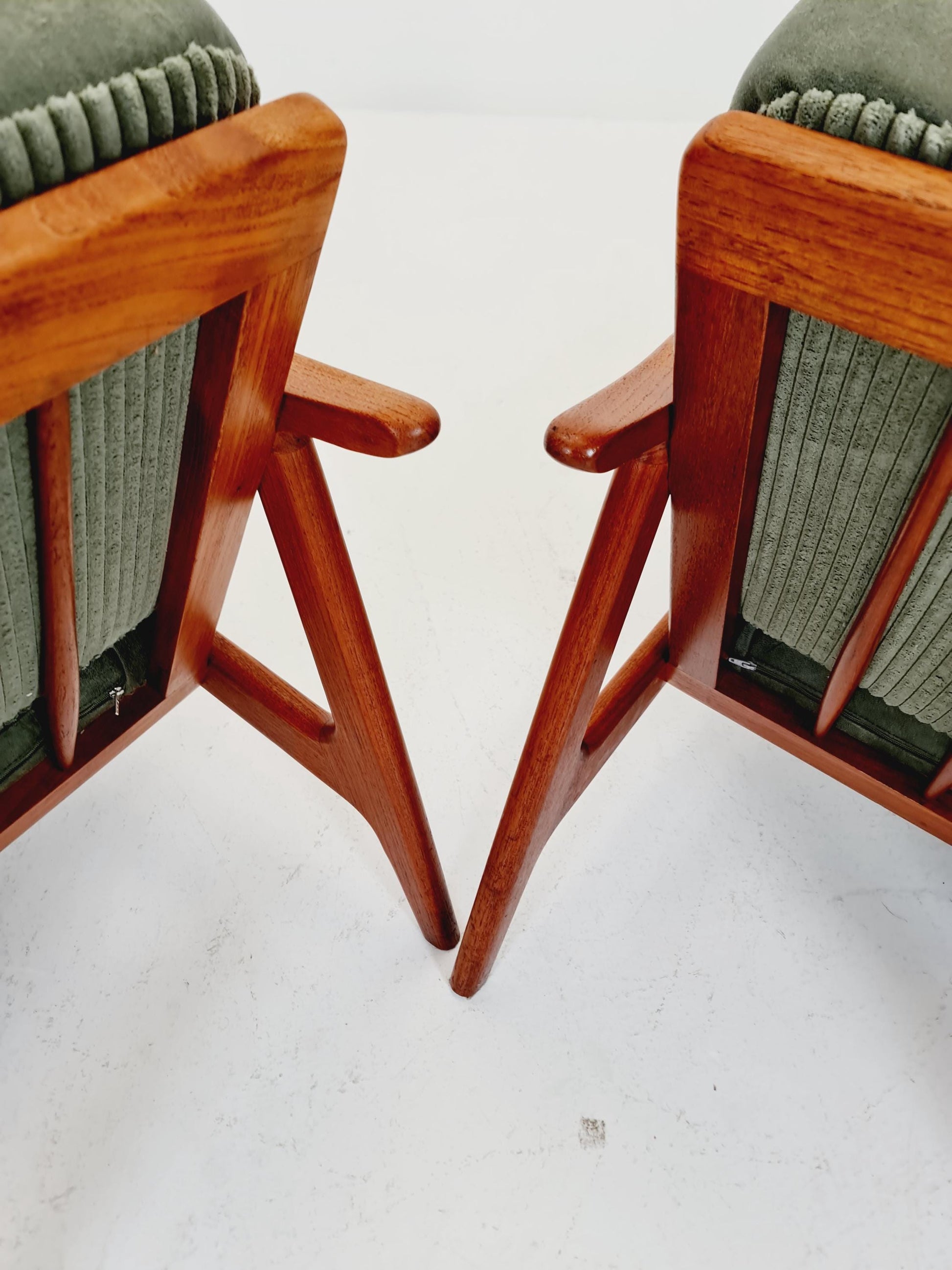 Mid century easy lounge chairs Denmark 1960s, Set of 2