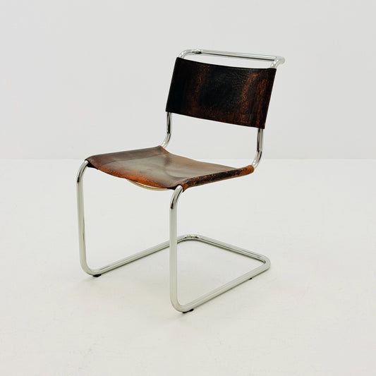 Mid-Century Bauhaus S33 dark brown Chair by Mart Stam & Marcel Breuer from Thonet, 1980s Germany