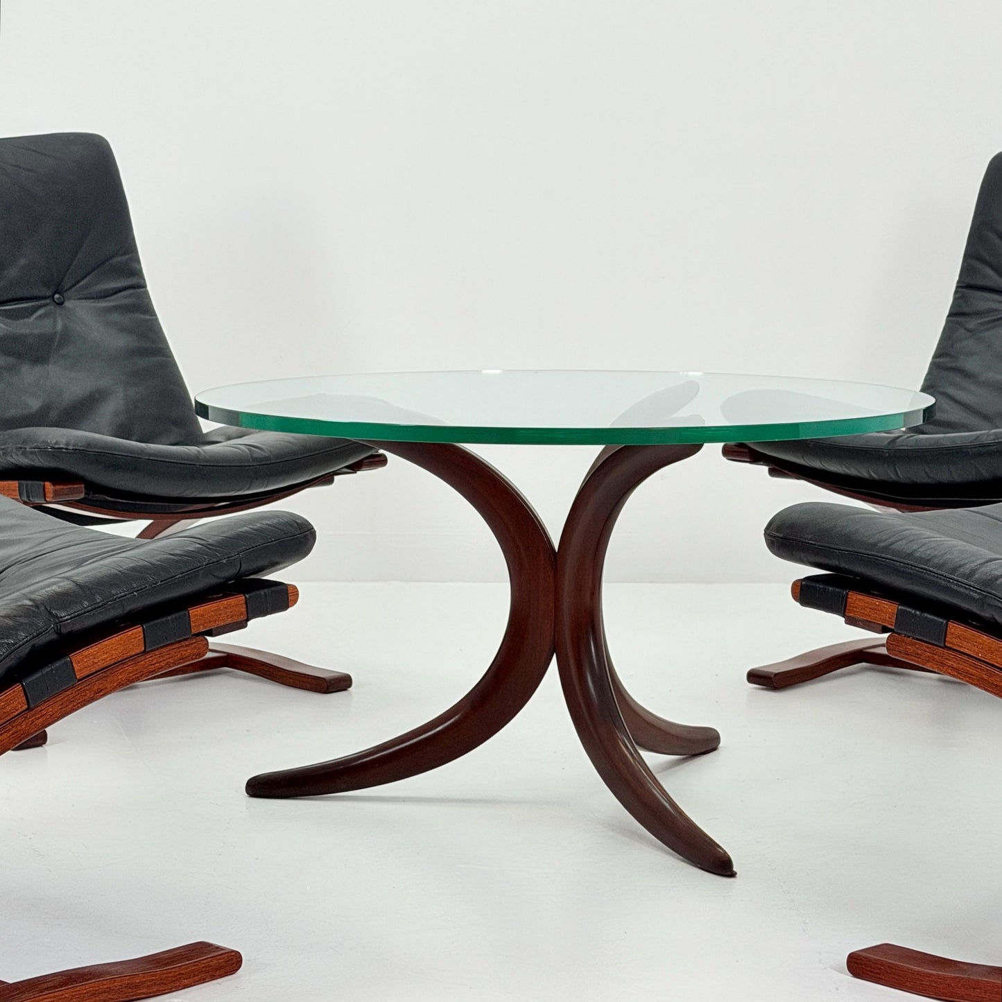 1of 4 Mid century Kangu Lounge Chairs by Elsa Solheim and Nordahl Solheim for Rybo 1970s