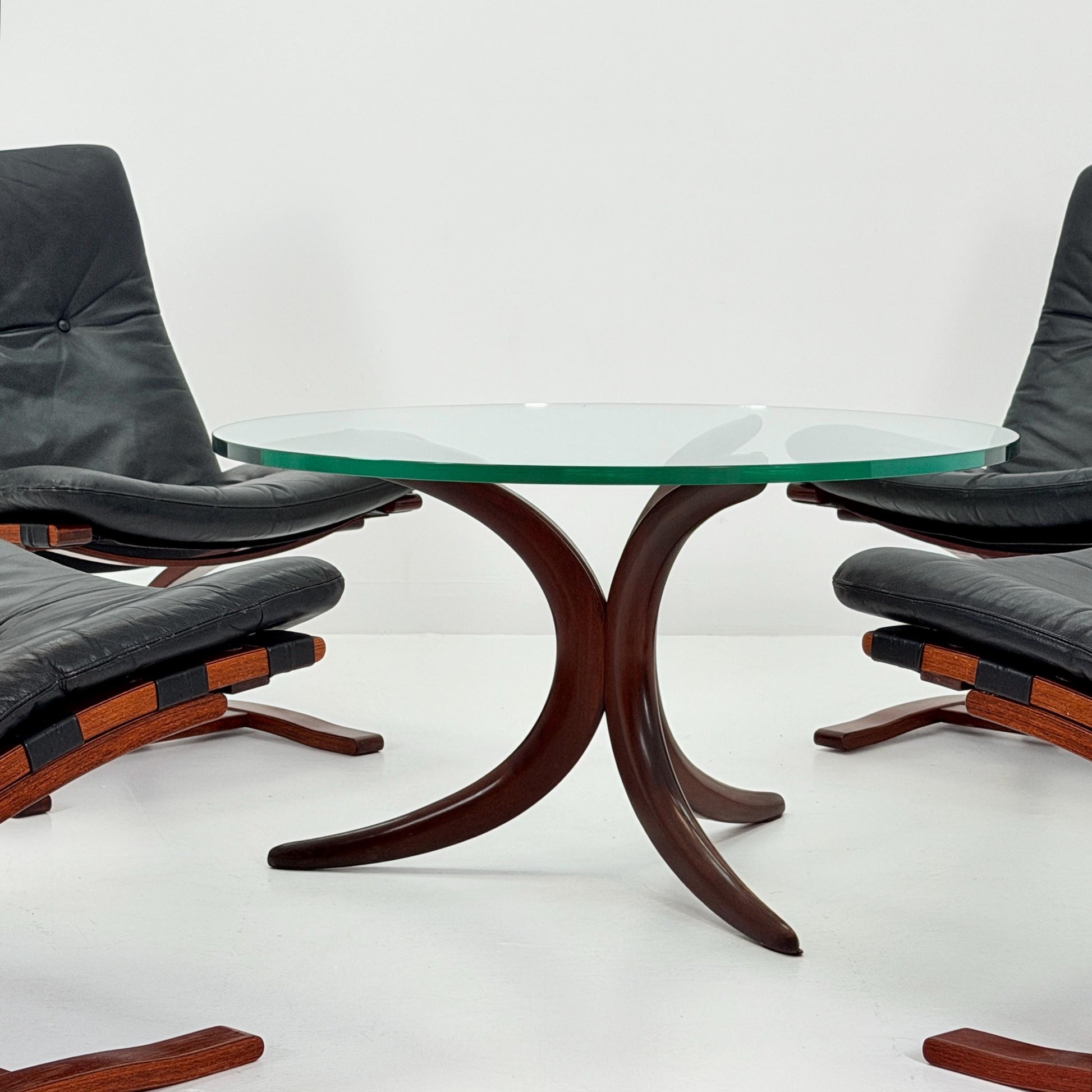 1of 4 Mid century Kangu Lounge Chairs by Elsa Solheim and Nordahl Solheim for Rybo 1970s