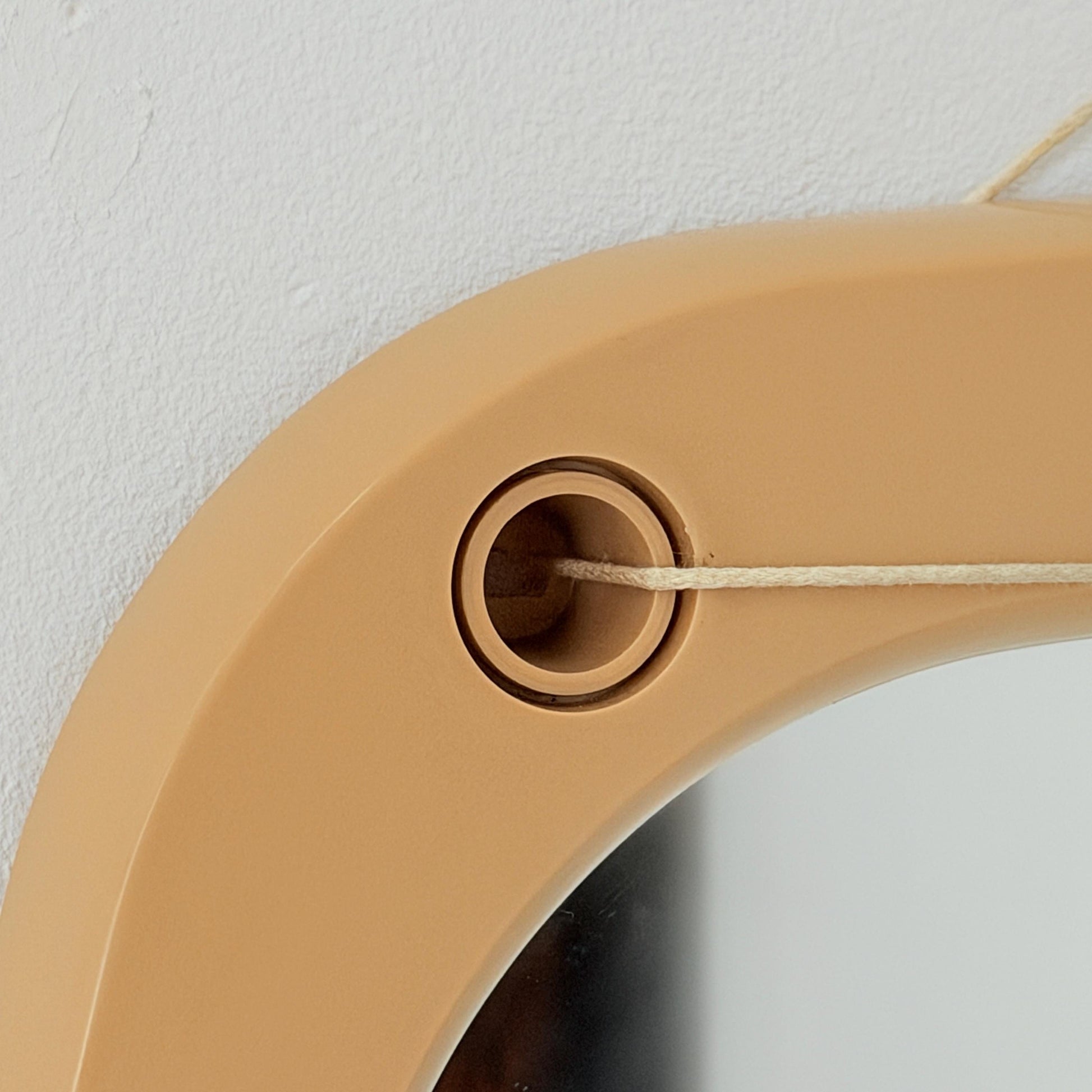 Mid century large Space age beige /white plastic wall mirror 1970s Germany