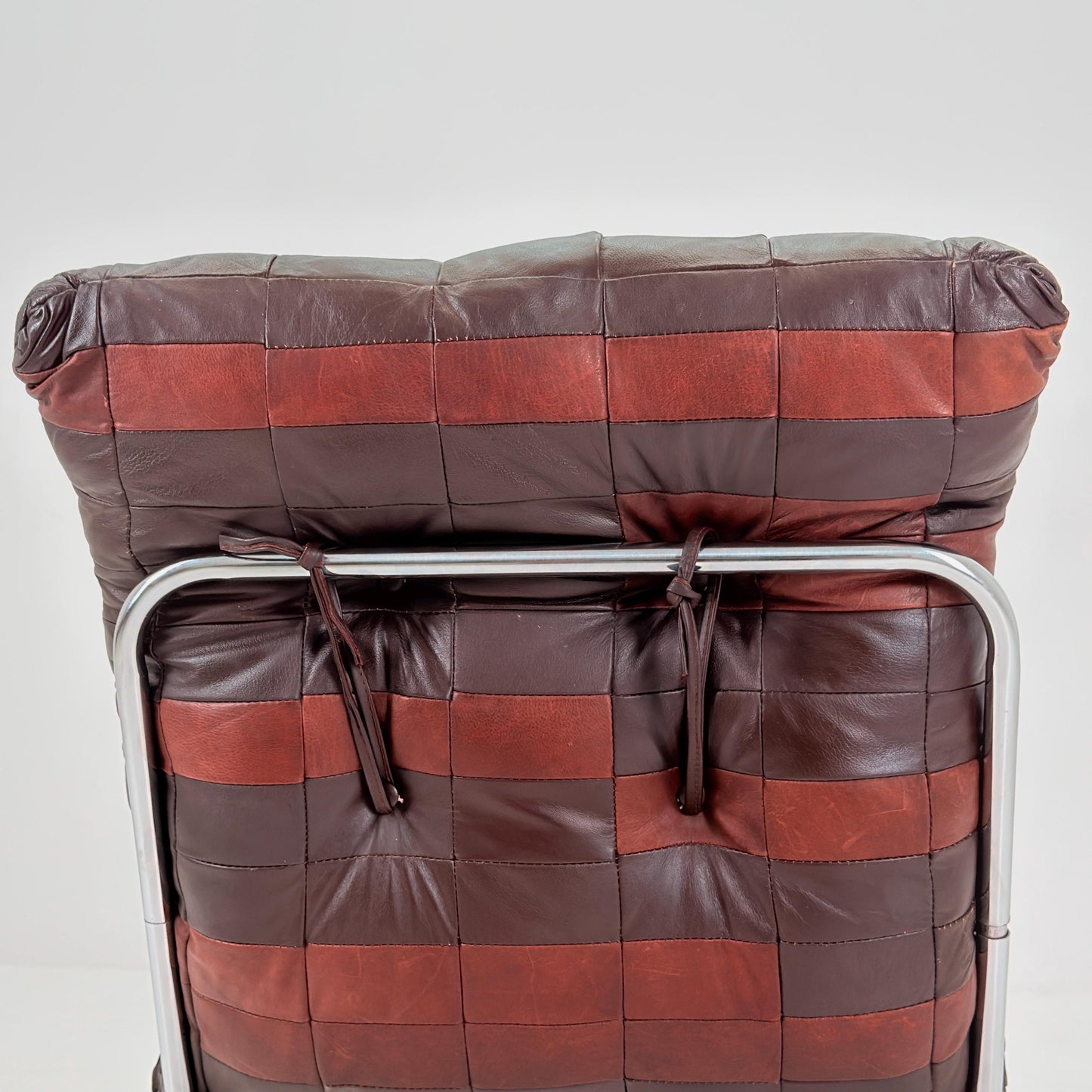Mid-century sling brown leather lounge chair by Peter Hoyte, 1960s