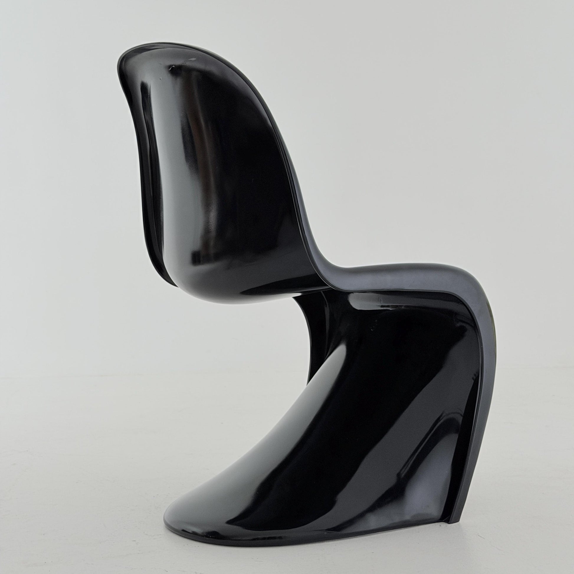 Mid century iconic black Space Age chair by Verner Panton for Fehlbaum production , 1970s Germany