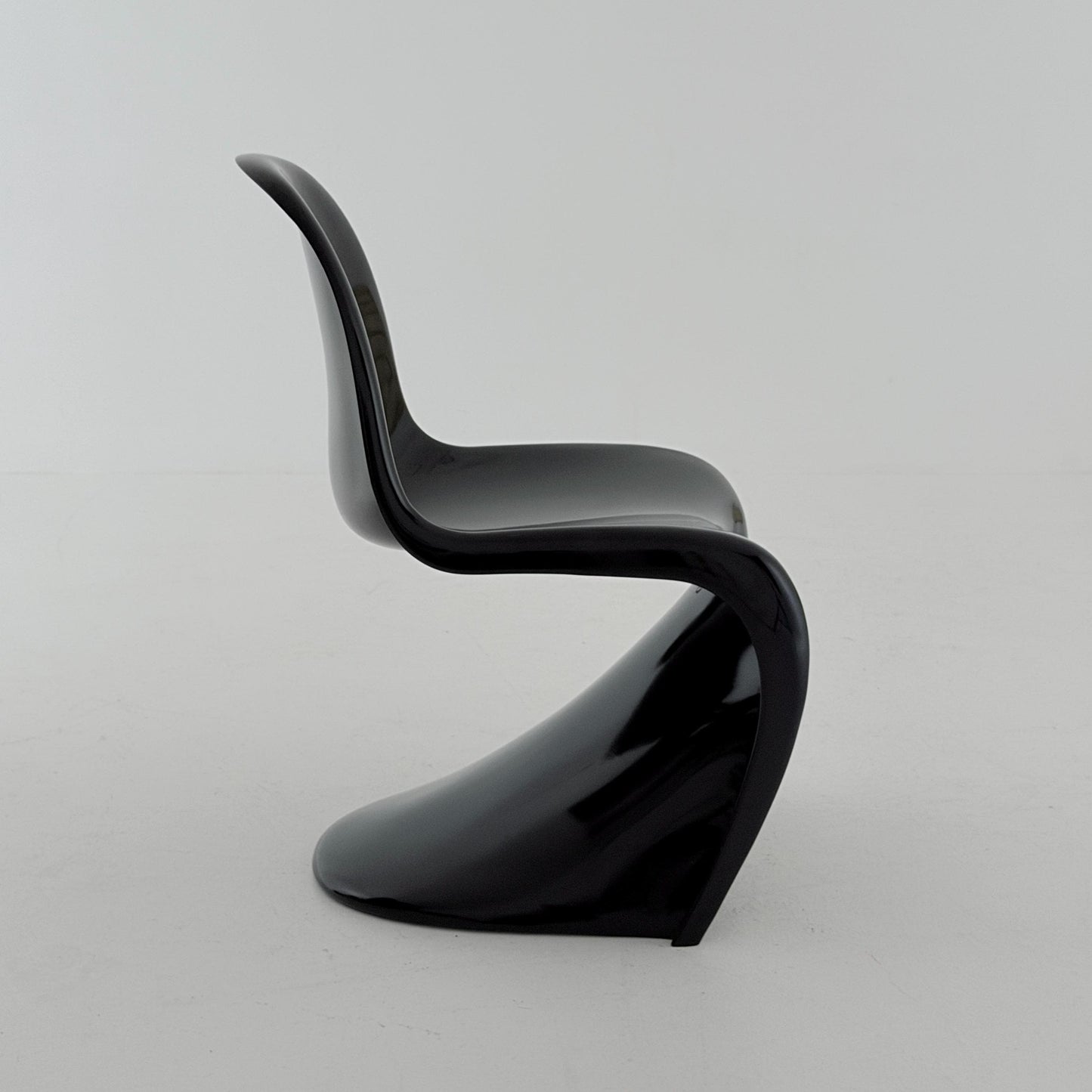 Mid century iconic black Space Age chair by Verner Panton for Fehlbaum production , 1970s Germany