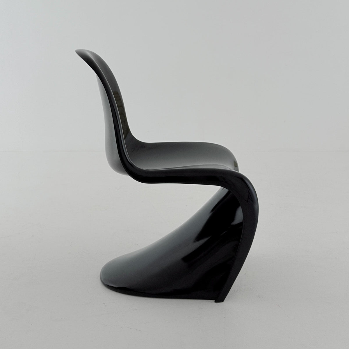 Mid century iconic black Space Age chair by Verner Panton for Fehlbaum production , 1970s Germany