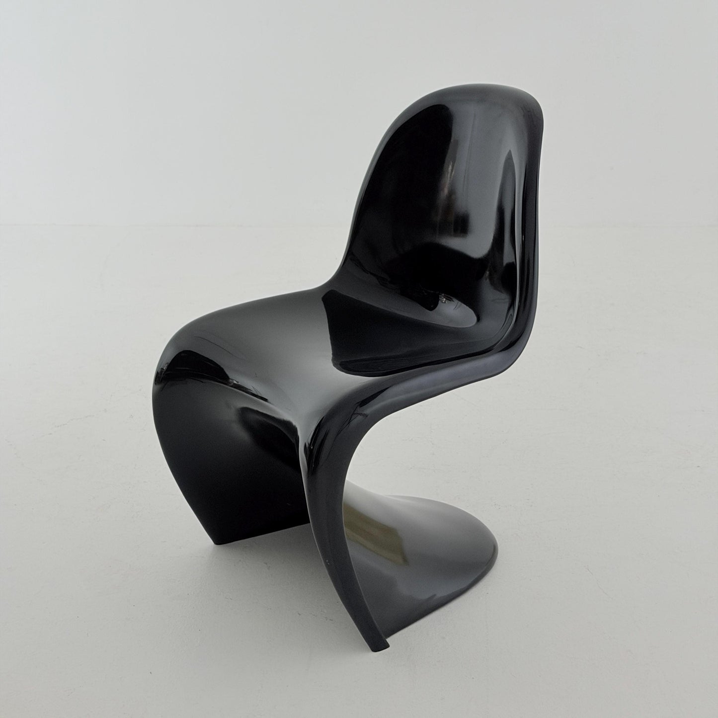 Mid century iconic black Space Age chair by Verner Panton for Fehlbaum production , 1970s Germany