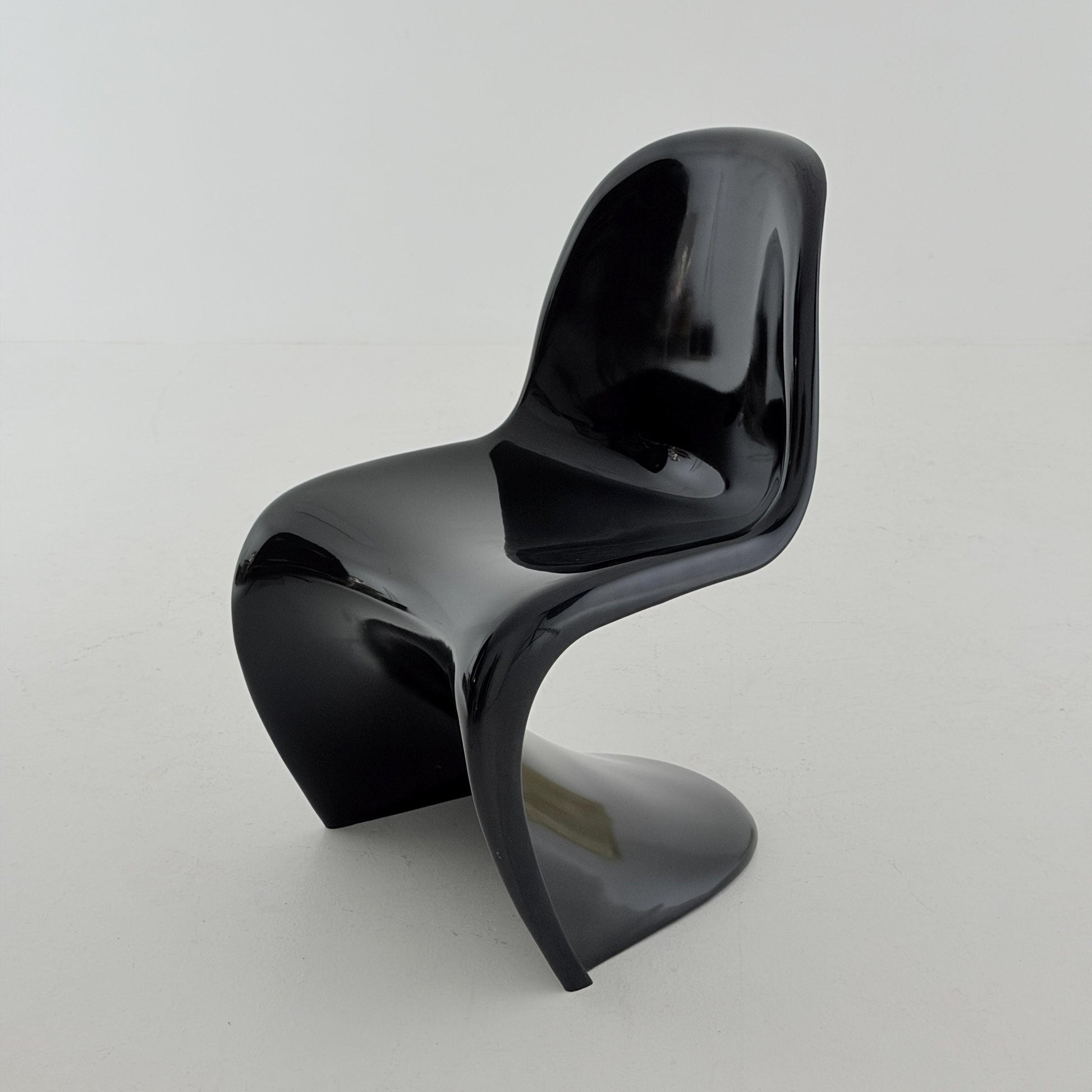 Mid century iconic black Space Age chair by Verner Panton for Fehlbaum production , 1970s Germany