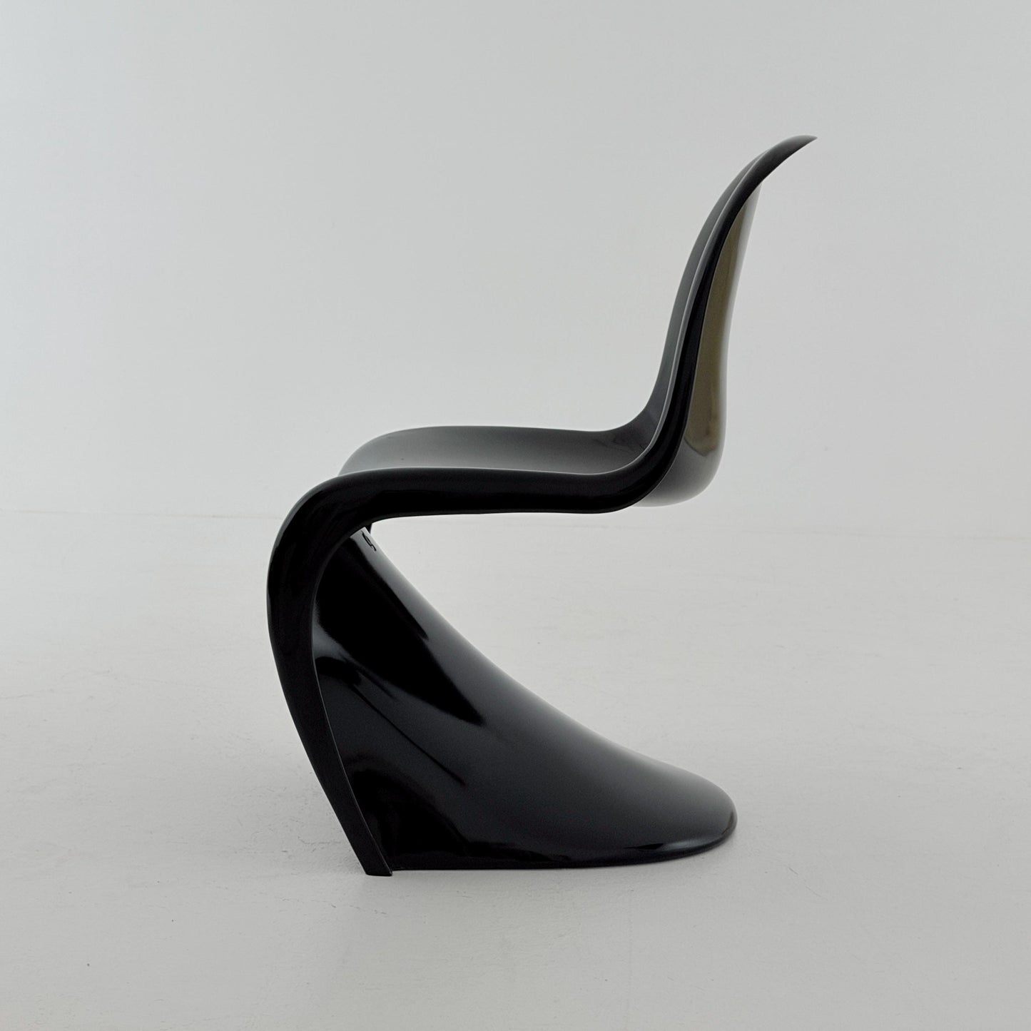Mid century iconic black Space Age chair by Verner Panton for Fehlbaum production , 1970s Germany