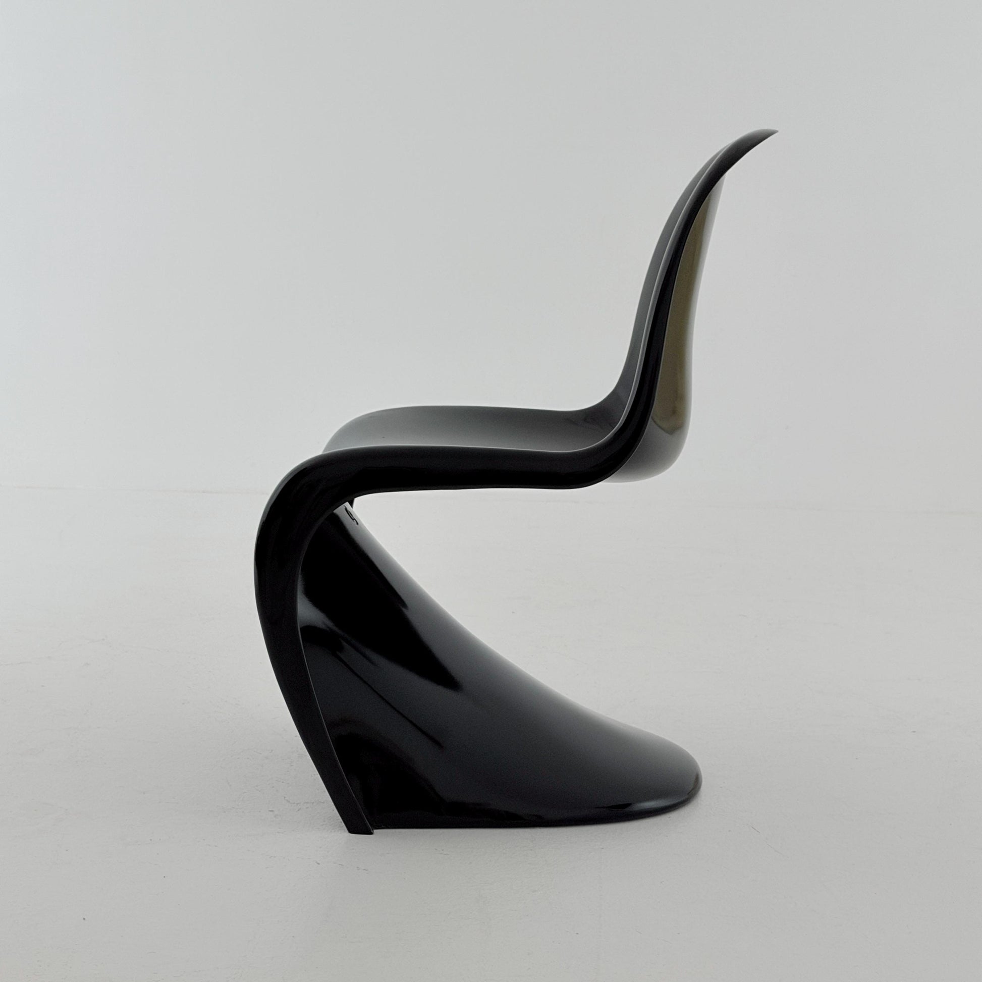 Mid century iconic black Space Age chair by Verner Panton for Fehlbaum production , 1970s Germany