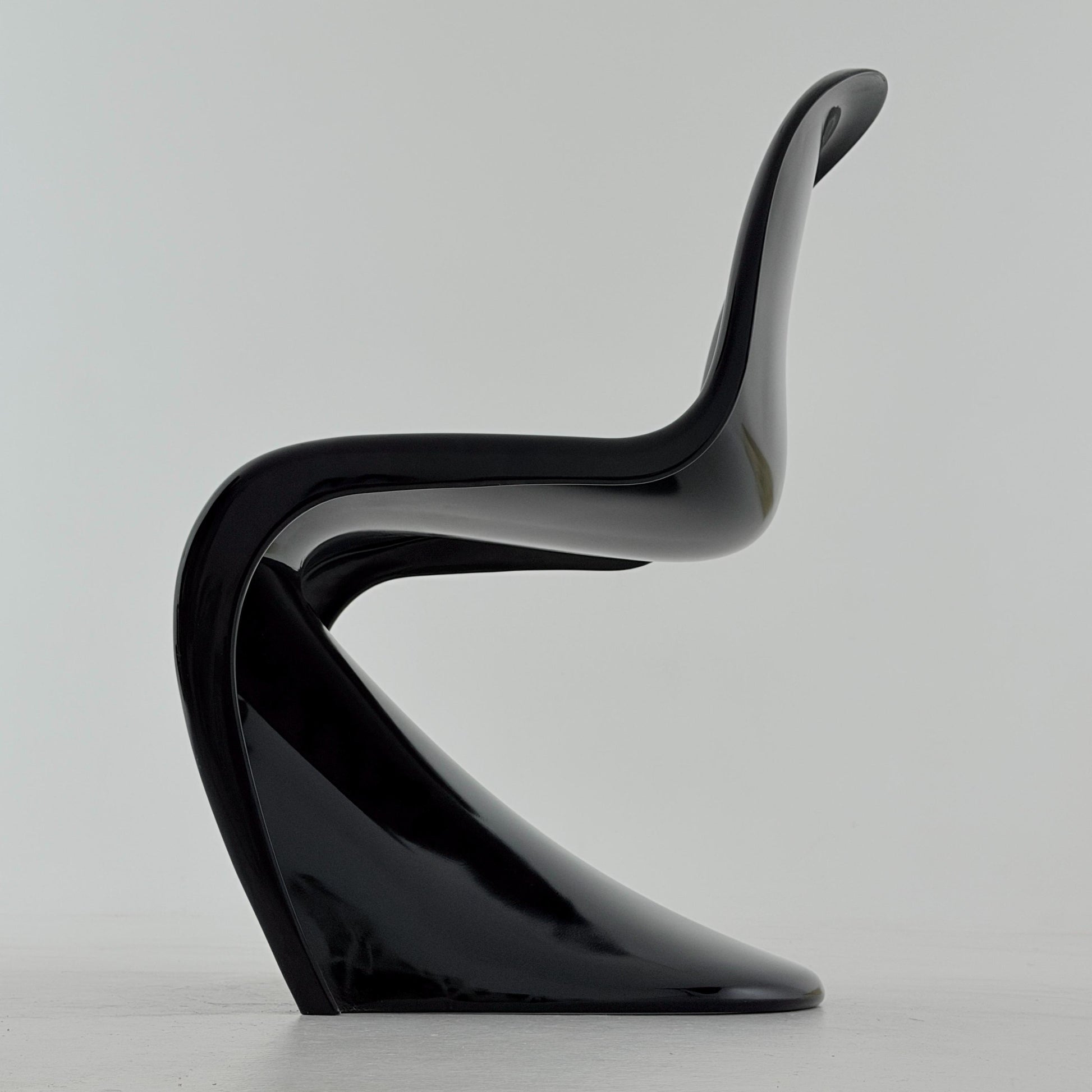 Mid century iconic black Space Age chair by Verner Panton for Fehlbaum production , 1970s Germany