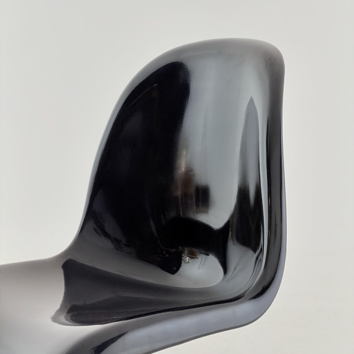 Mid century iconic black Space Age chair by Verner Panton for Fehlbaum production , 1970s Germany