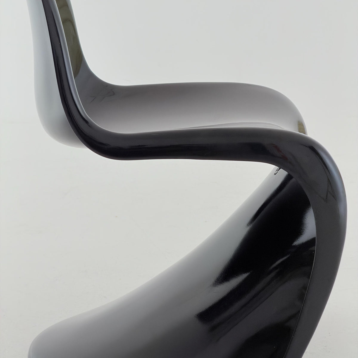 Mid century iconic black Space Age chair by Verner Panton for Fehlbaum production , 1970s Germany