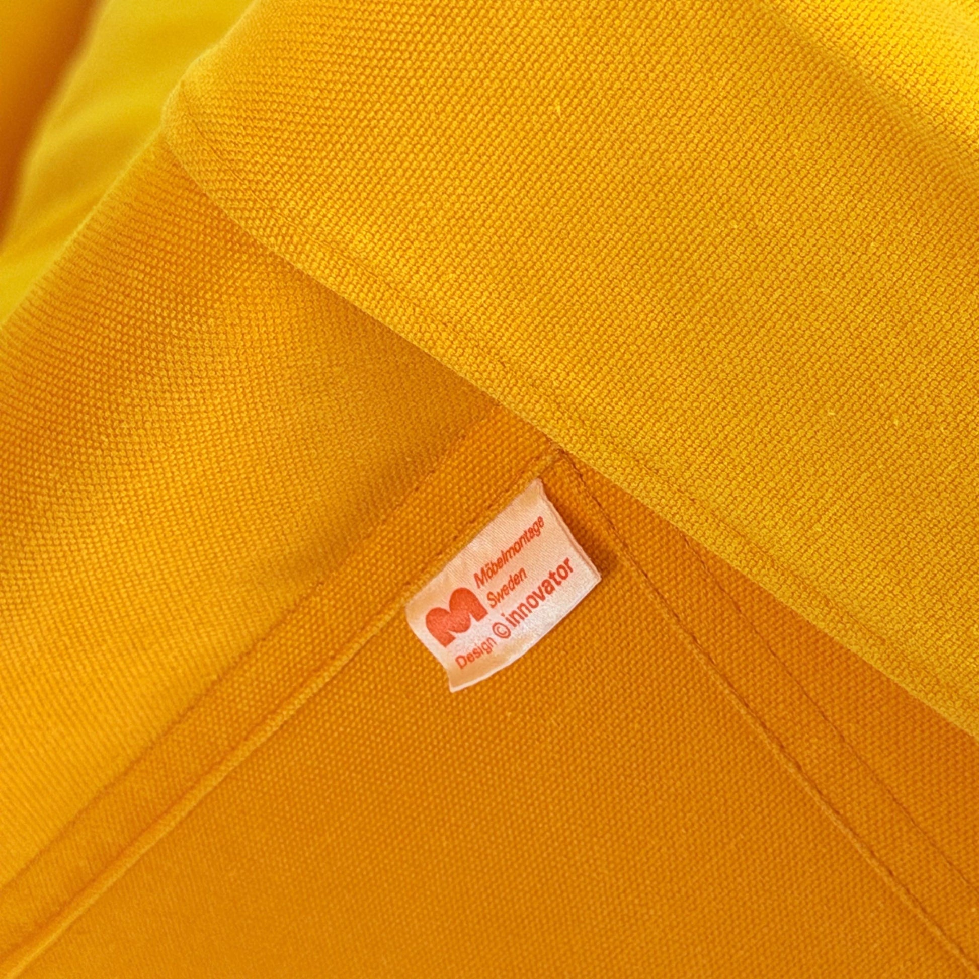 1 of 2 Space age yellow Stuns lounge chairs by Jan Dranger & Johan Huldt for Innovator Sweden 1970s