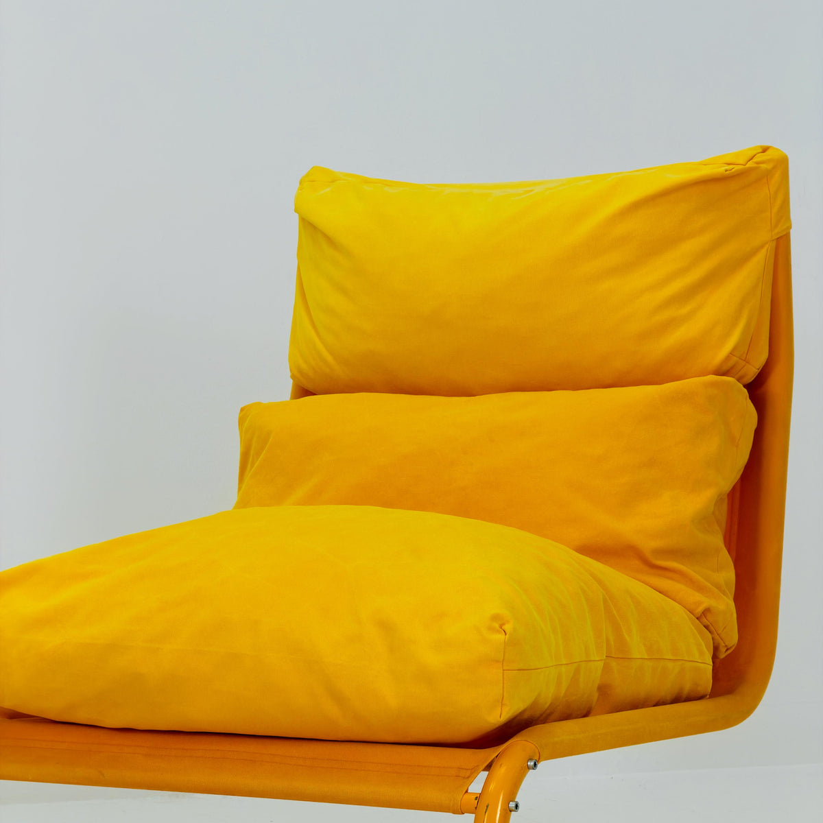 1 of 2 Space age yellow Stuns lounge chairs by Jan Dranger & Johan Huldt for Innovator Sweden 1970s