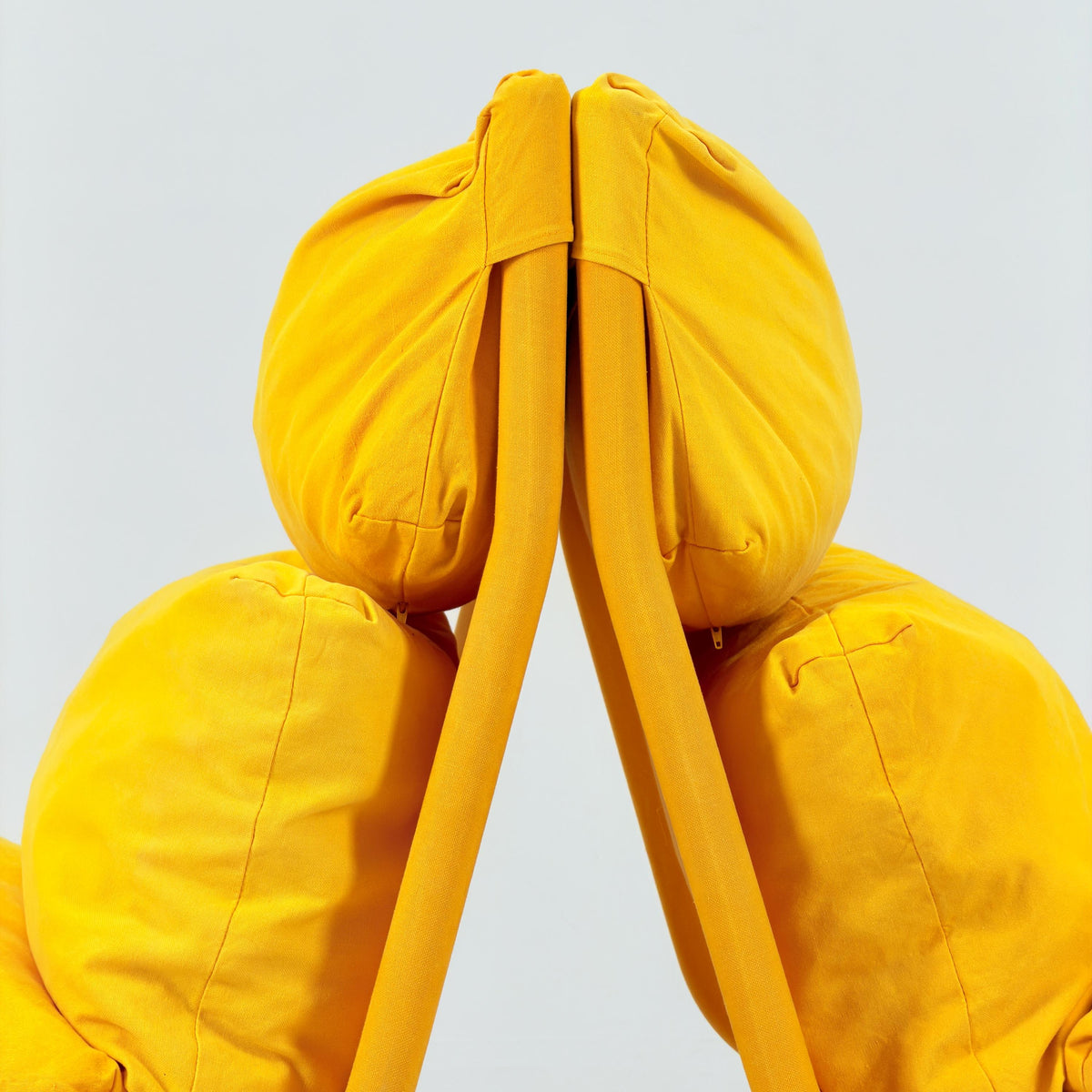 1 of 2 Space age yellow Stuns lounge chairs by Jan Dranger & Johan Huldt for Innovator Sweden 1970s