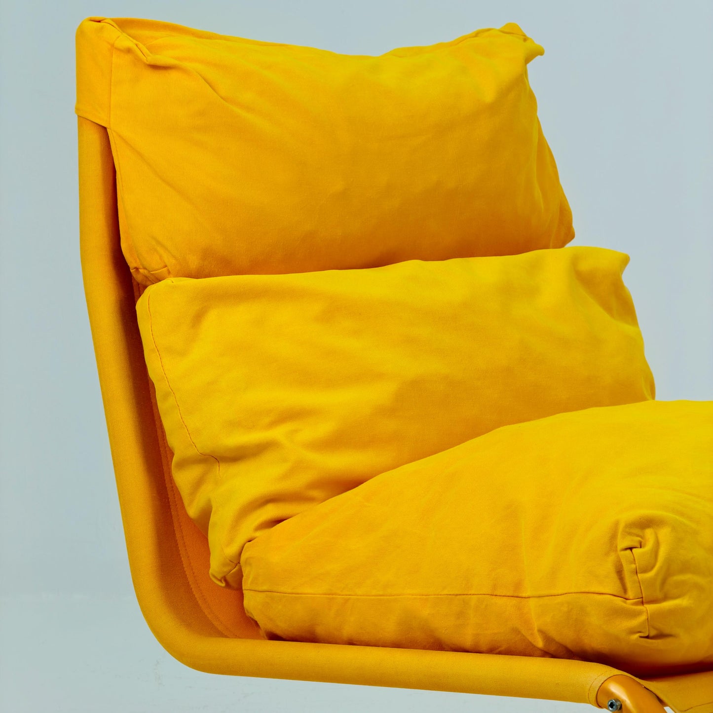 1 of 2 Space age yellow Stuns lounge chairs by Jan Dranger & Johan Huldt for Innovator Sweden 1970s