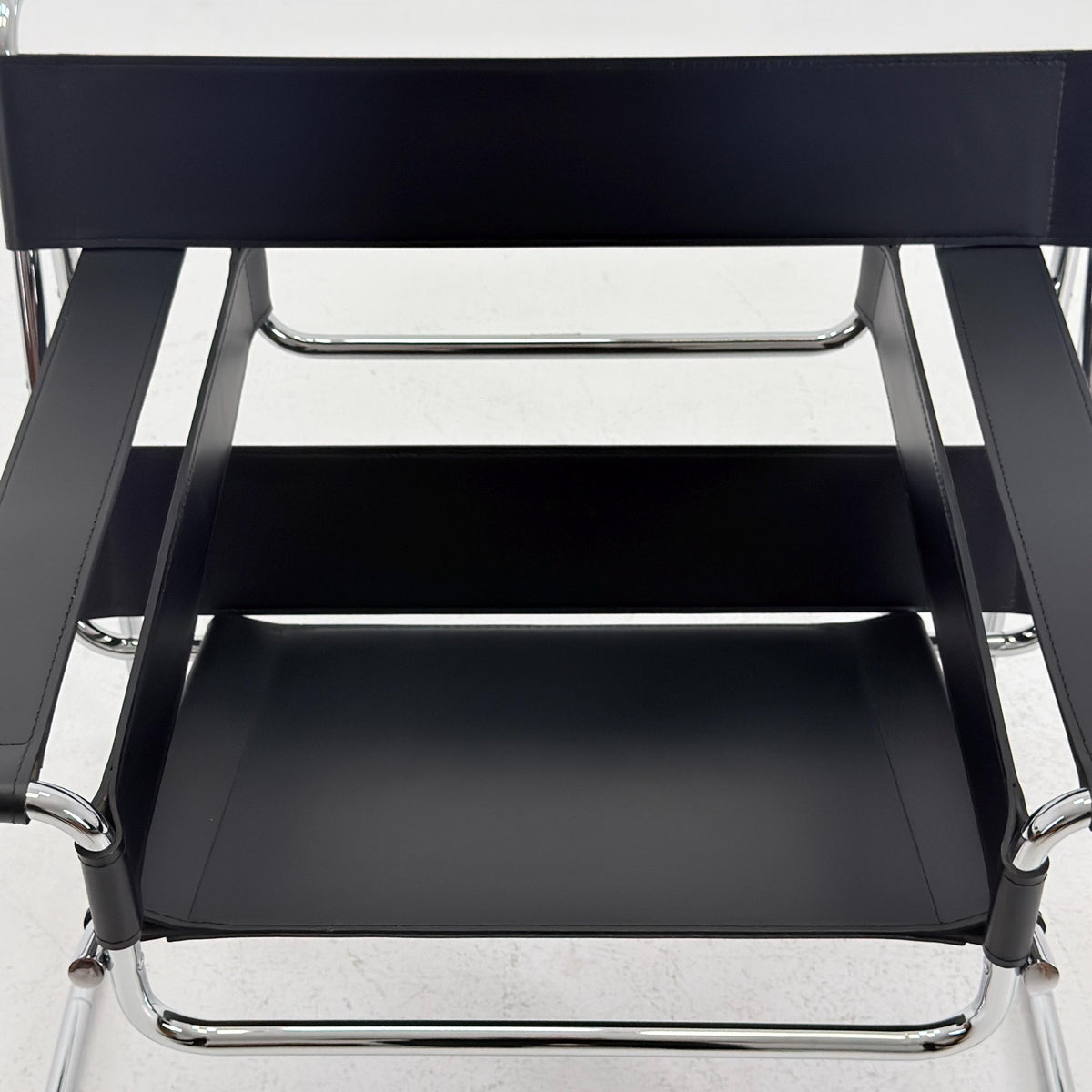 Mid century black B3 WASSILY Bauhaus Lounge armchair by Marcel Brauer 1980s Italy