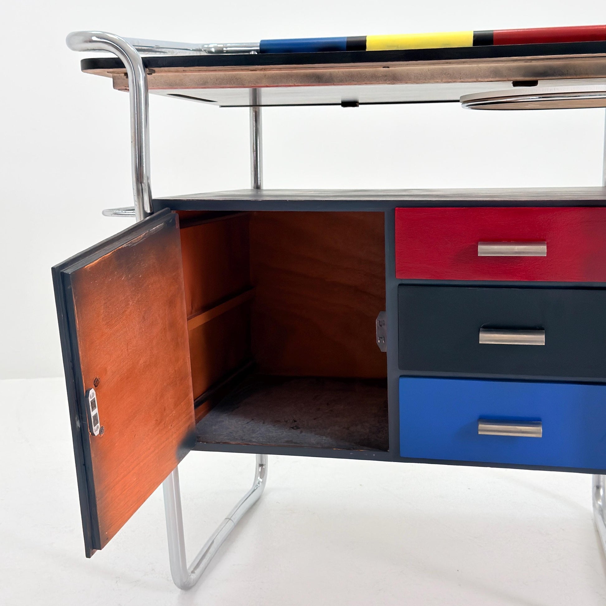 Mid century Rare Bauhaus Secretary Desk Germany 1980s