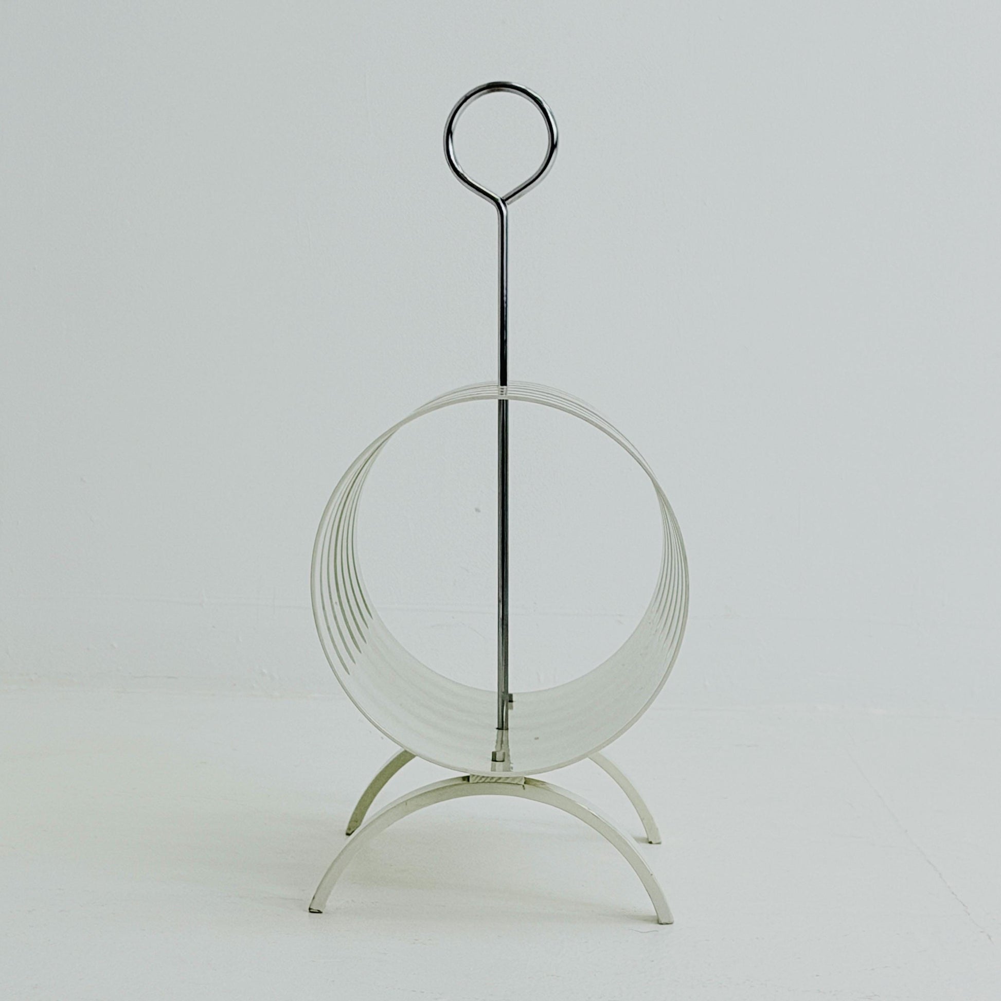 Mid Century Space Age Magazine & Vinyl Record Rack by Opal Kleinmöbel, Germany 1970s