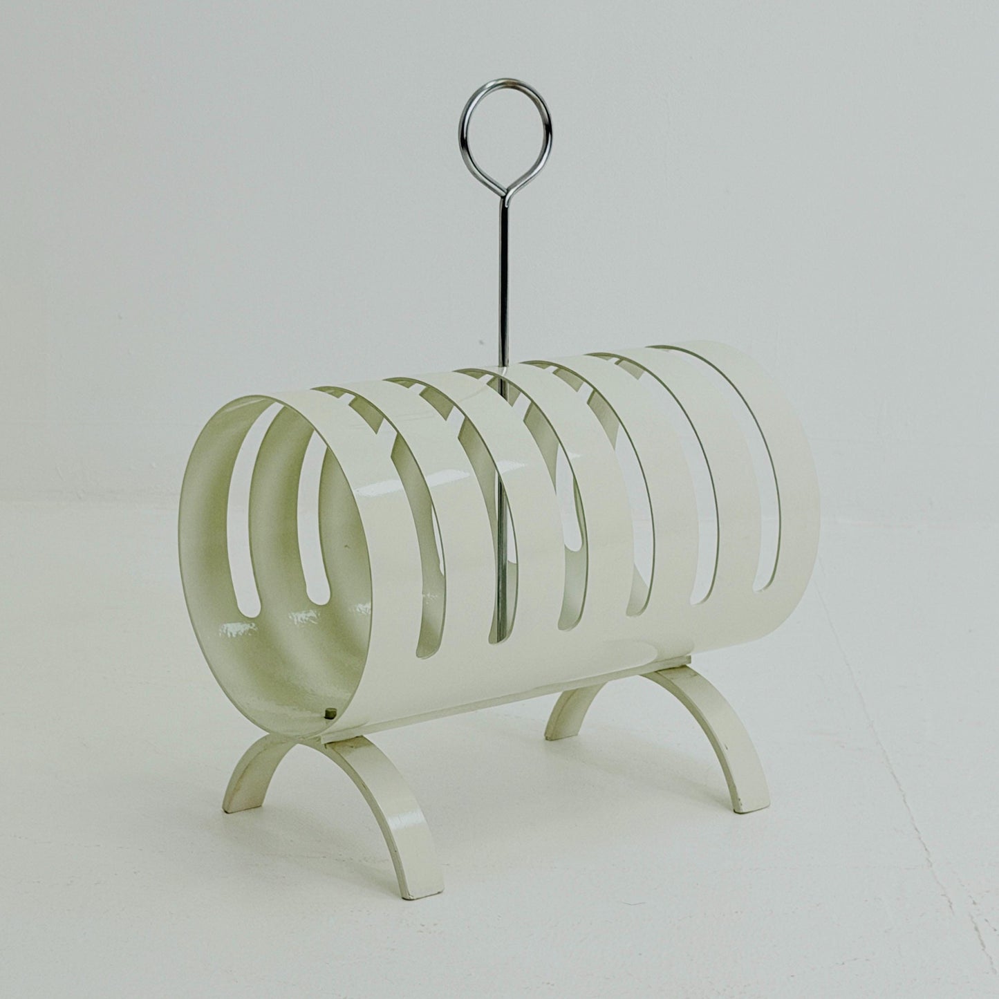 Mid Century Space Age Magazine & Vinyl Record Rack by Opal Kleinmöbel, Germany 1970s