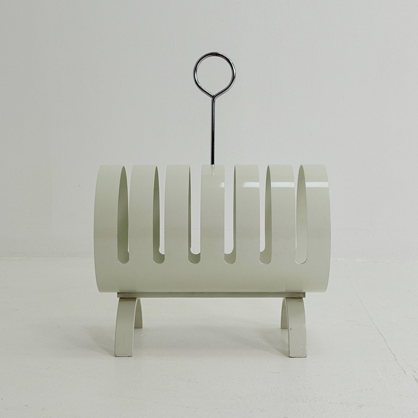 Mid Century Space Age Magazine & Vinyl Record Rack by Opal Kleinmöbel, Germany 1970s