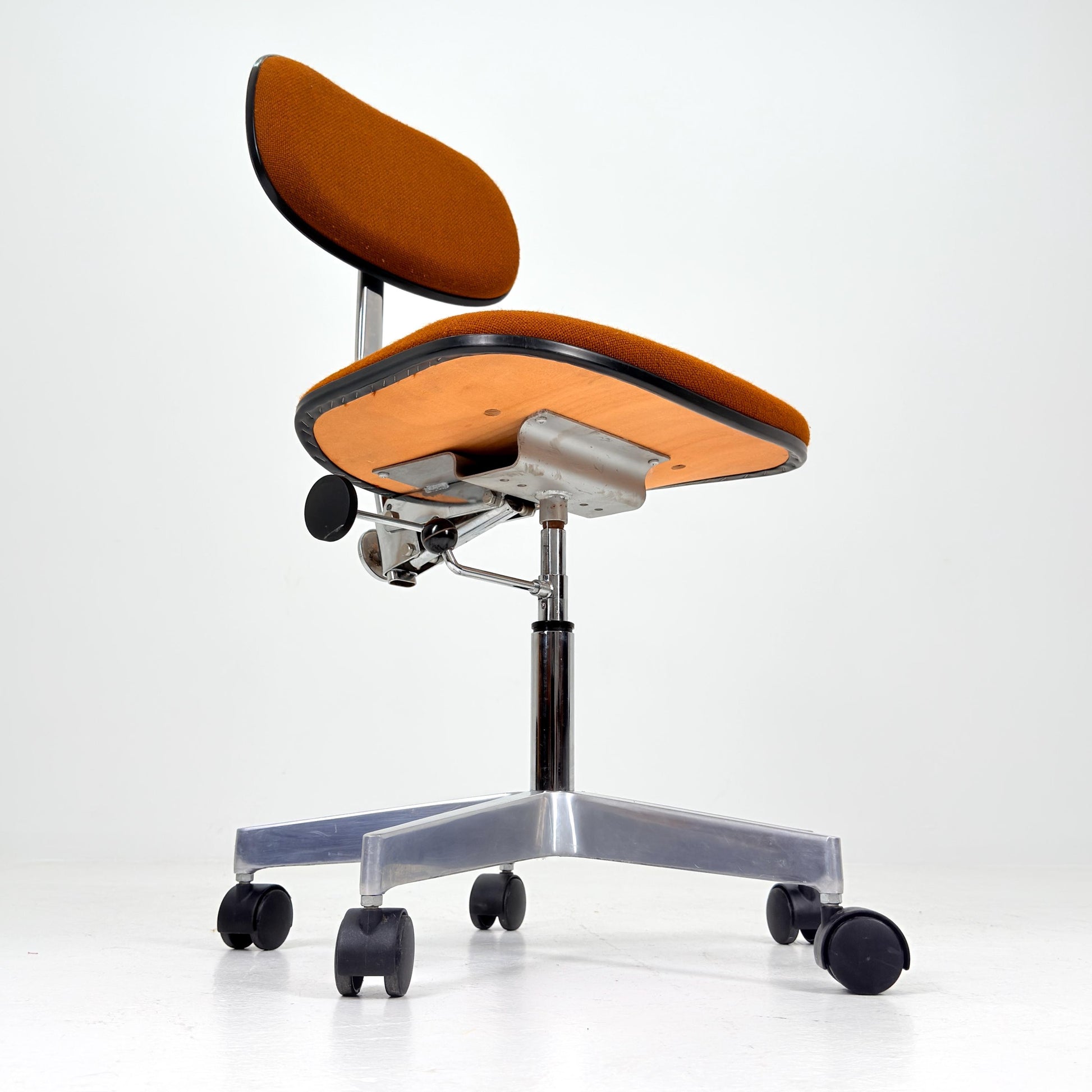 Mid century Space age swivel office chair by neudörfler Germany 1970s