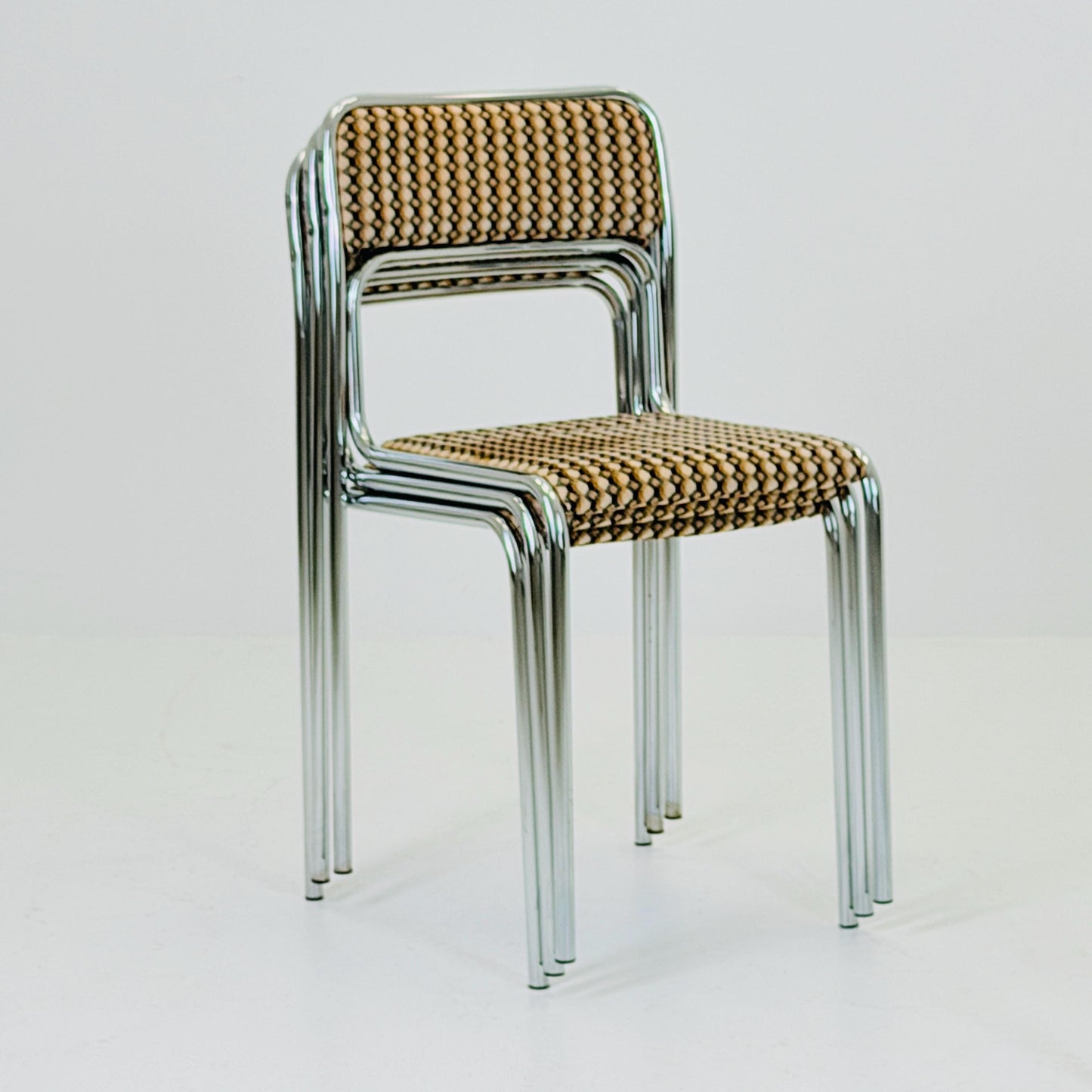 set of 4 mid century Bauhaus dining chairs by 1980s Germany