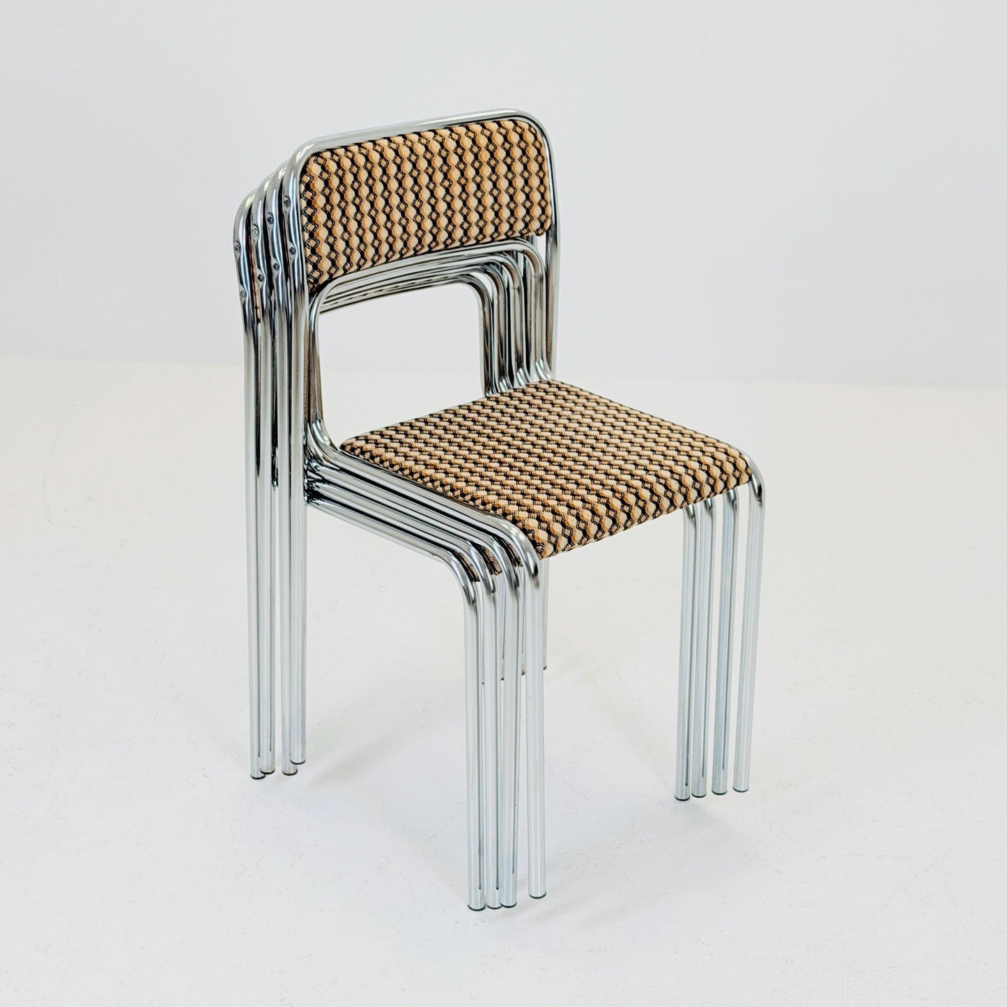 set of 4 mid century Bauhaus dining chairs by 1980s Germany